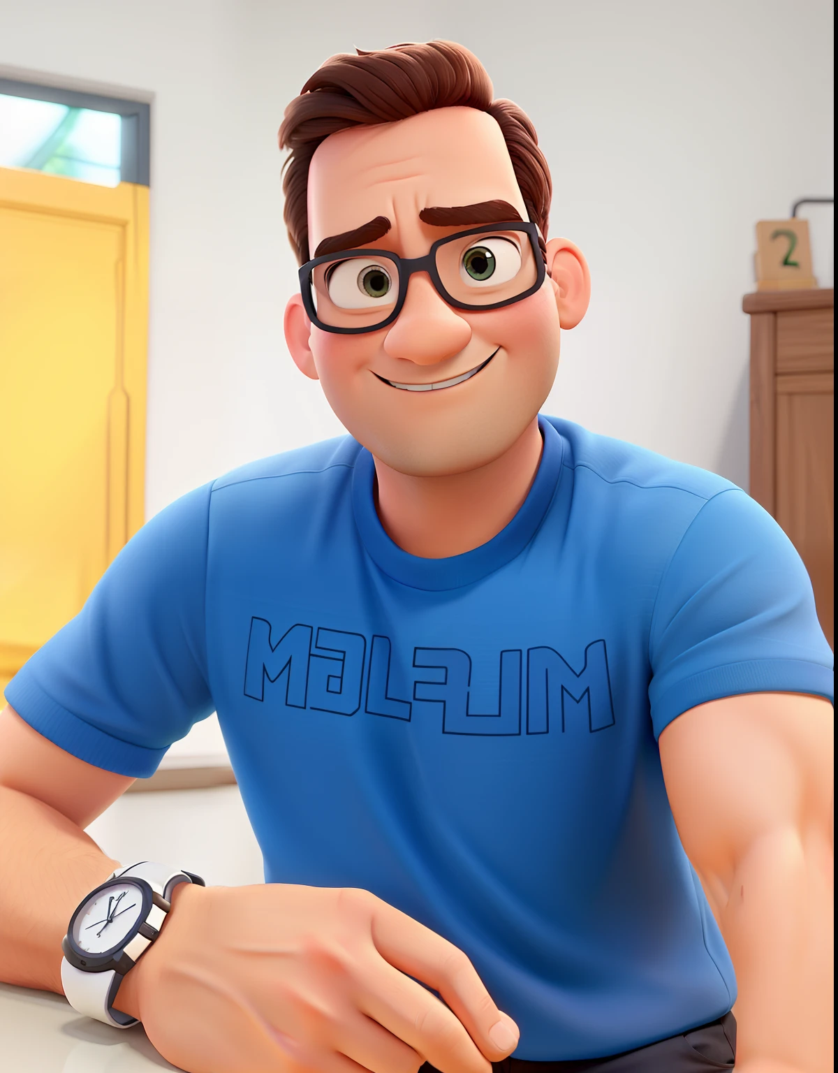 Um homem estilo Pixar, alta qualidade, melhor qualidade