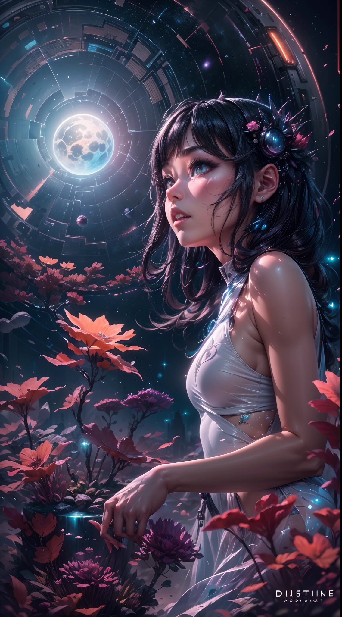 As a Stable Diffusion prompt assistant with an artistic touch, I will generate a detailed and high-quality prompt based on your provided theme: "asian girl in the space on alien planet between polar star and big dipper." Here's the prompt:
"best quality,4k,8k,highres,masterpiece:1.2, ultra-detailed, realistic, HDR, asian girl (beautiful detailed eyes, beautiful detailed lips, extremely detailed eyes and face, long eyelashes) in space on an alien planet, surrounded by the polar star and big dipper constellations. The girl is wearing a futuristic outfit, with a mesmerizing gaze and a slight smile on her face. She stands on a rocky terrain, with glowing plants and unique extraterrestrial flora around her. The planet's atmosphere showcases vivid colors with a surreal touch, intensifying the ambiance. The girl's pose exudes confidence and a sense of curiosity as she explores this otherworldly environment. The lighting highlights her features, casting soft shadows that enhance the depth and realism of the scene. The artwork can resemble a digital illustration with a touch of photorealism, using physically-based rendering techniques to create an otherworldly aesthetic. The overall color tone reflects the celestial feel of the space, incorporating a mix of cool and warm colors to evoke awe and wonder. The image should have sharp focus and ultra-fine painting details, giving it a professional and polished look. The blend of futuristic elements and the serene beauty of the cosmic backdrop infuse a sense of mystique and adventure into this artwork."
Remember, the prompt should be a single line without any explanations or additional punctuation marks except for commas.