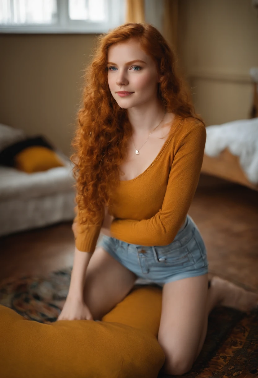 hot Ginger Teen, lockige haare, Teen, rotschopf, Teen, rothaarig, geiler blick, Tongue outside, Sweet Eyes, liebliches Gesicht, Teen, , tight panties, sitze auf dem Bett, auf dem Bett sitz ein Teen Ginger mit geilem blick und sie hat nichts an,