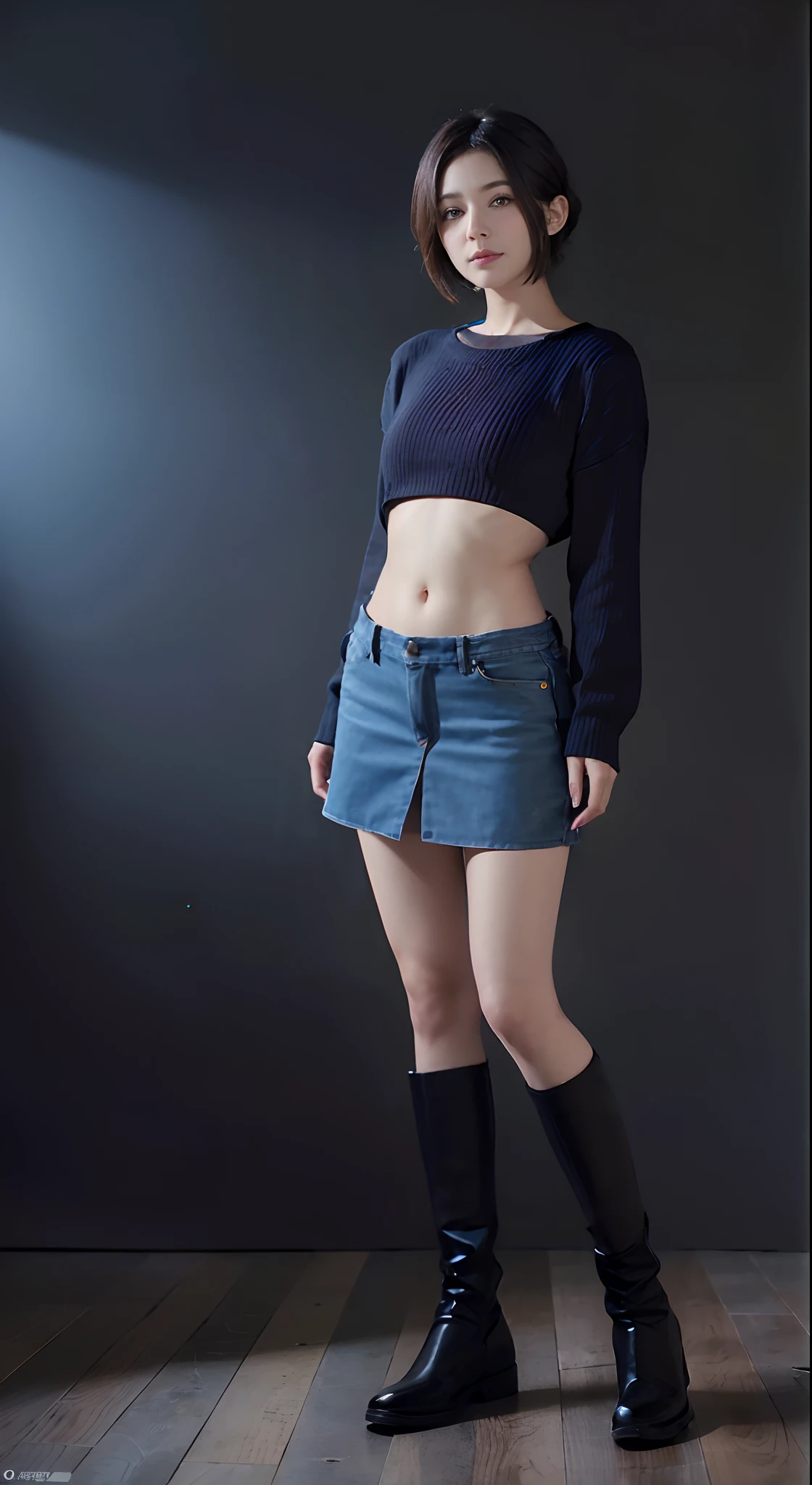 (masuter piece:1.3)、(8K、Photorealsitic、Raw photography、top-quality: 1.4)、beautiful expression、(Lifelike face)、(A dark-haired、short-hair:1.3)、Beautiful hairstyle、realisticeyes、Beautiful details、（real looking skin）、enticing、超A high resolution、A hyper-realistic、high-detail、the golden ratio、