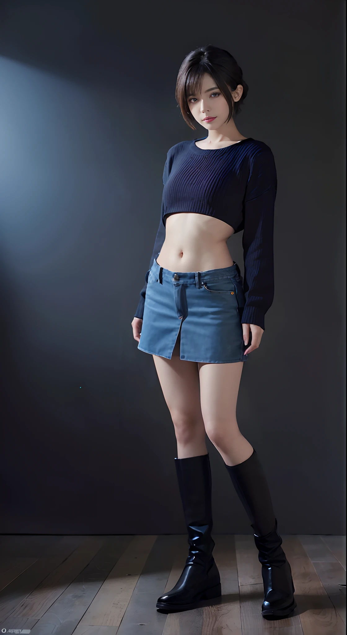 (masuter piece:1.3)、(8K、Photorealsitic、Raw photography、top-quality: 1.4)、beautiful expression、(Lifelike face)、(A dark-haired、short-hair:1.3)、Beautiful hairstyle、realisticeyes、Beautiful details、(real looking skin)、enticing、超A high resolution、A hyper-realistic、high-detail、the golden ratio、