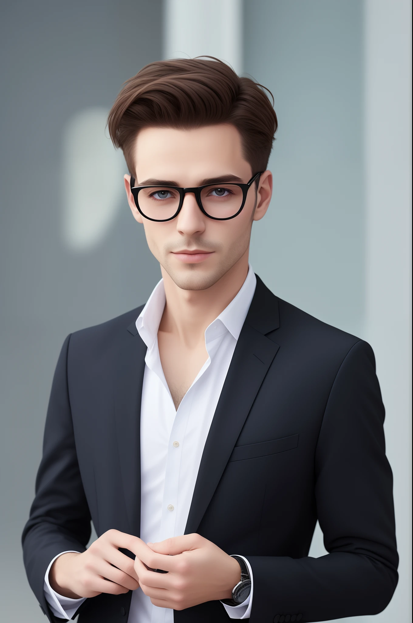 Un homme noir clair avec ses lunettes blanche transparente qui présente son journal