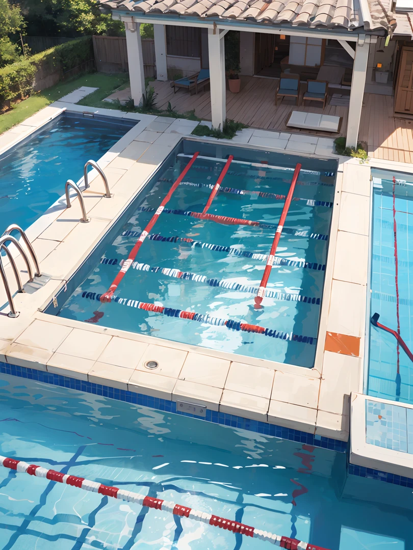 Top view swimming pool wallpaper