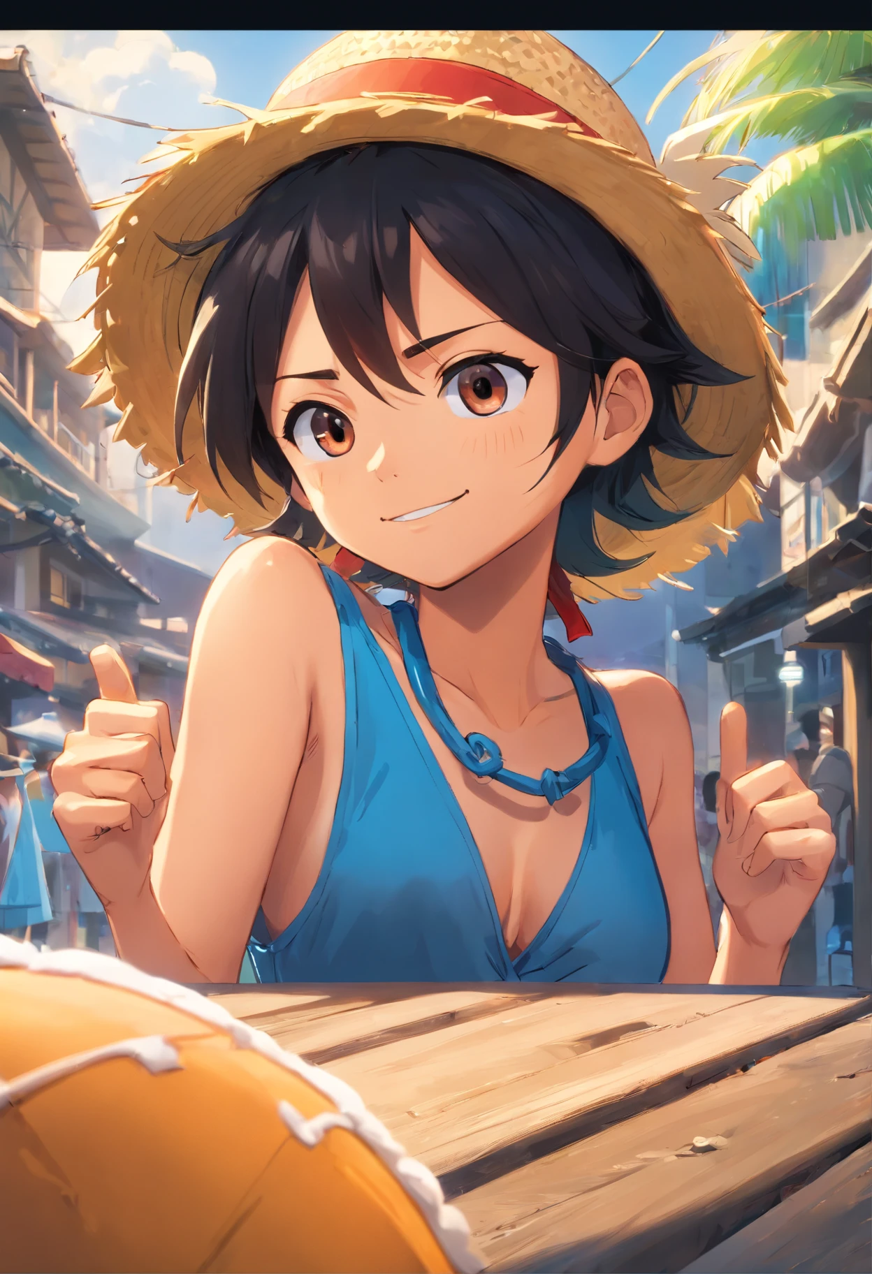 Disney Pixar wanted portrait of Luffy modern movie poster unreleased by Disney Pixar of One Piece Movie by Eiichiro Oda cinematic photo 4K 3D render epic cartoons cute characters new style title concept art "Luffy"