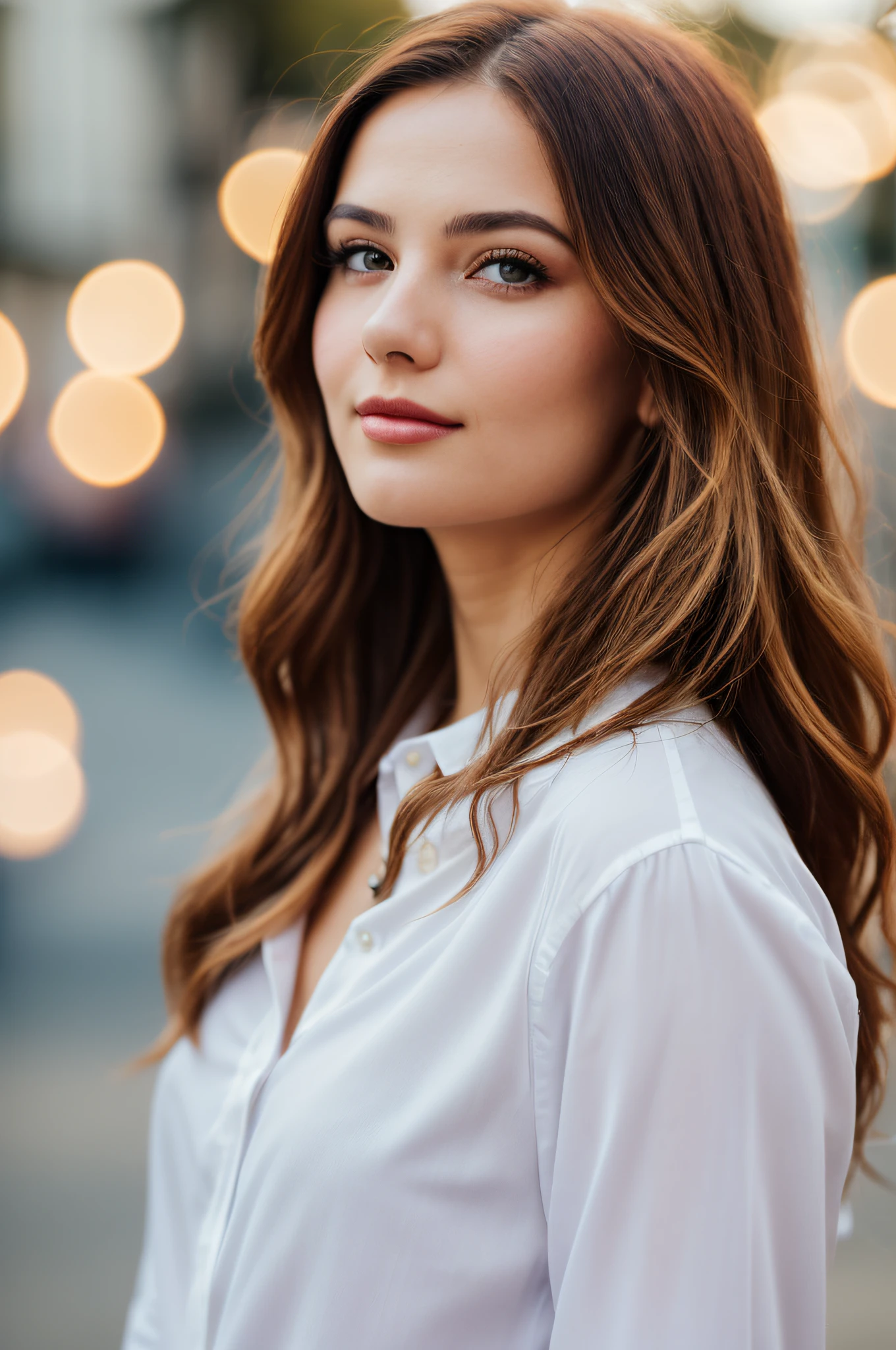 a pretty woman, dressed in white shirt, full body portrait, nice perfect face with perfect face, hyper realistic concept, photography quality, posing for a photo, photo realistic, (8k, RAW photo, best quality, masterpiece:1.2, masterpiec8K.HDR. highresabsurdres:1.2, film grain, blurrybokeh:1.2, lens flare, (vibrant color:1.2), (delicate))