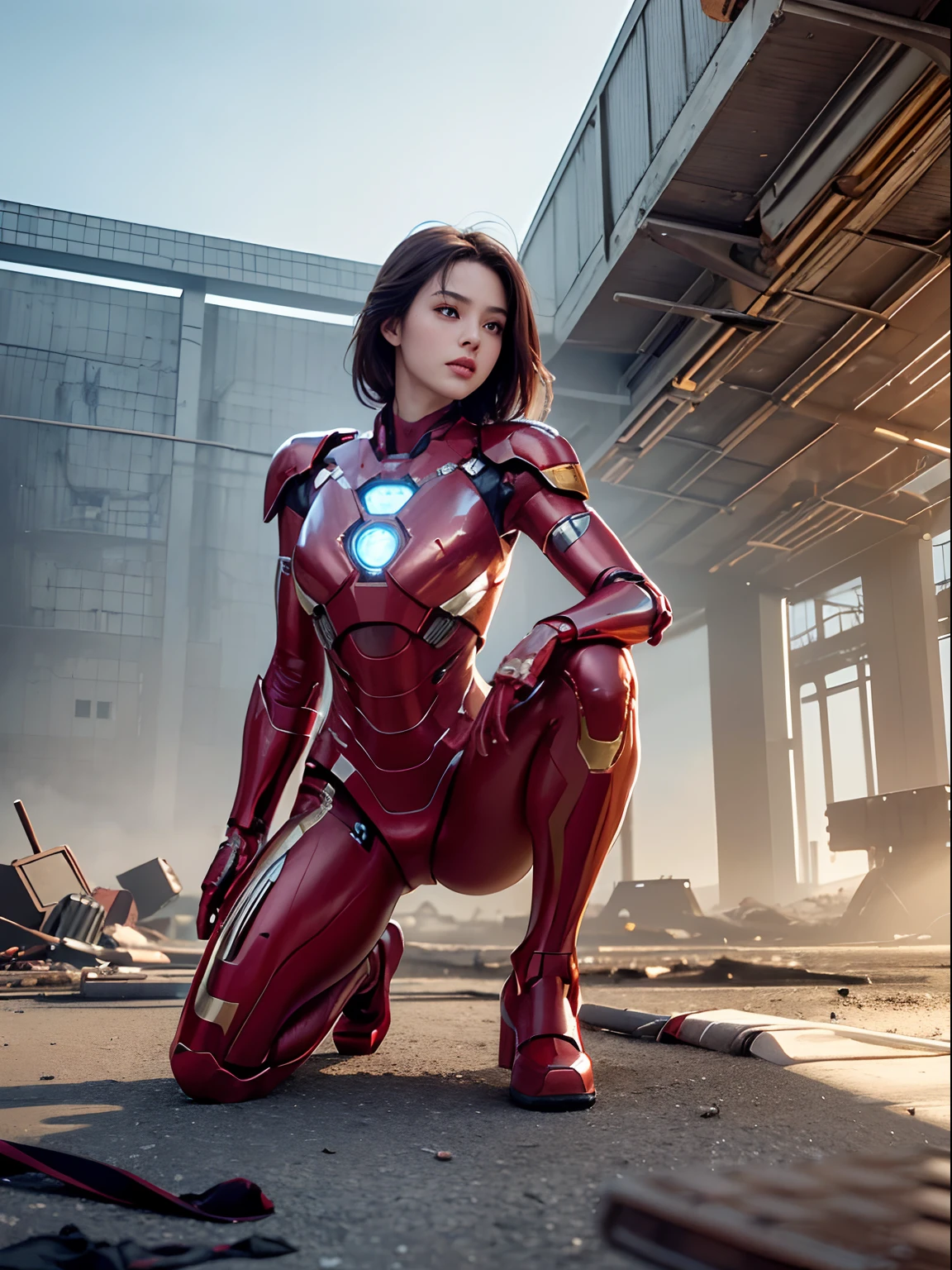 iron man mk45,Feminine form,take off the mask, Beautiful women,The ultra-detailliert, high resolucion, The ultra-detailliert, Best Quality, amazing, Top Quality,Unified 8k Wallpapers, Cinematic lighting, full body photograph,(Sexy beauty),Lysine(Lysine(Lysine(Lysine(Lysine(Lysine(Lysine(Lysin(Li Jiaxin)))))))):1.6, taking off clothes , Full_Body,all_Body,airplane flying in the sky
