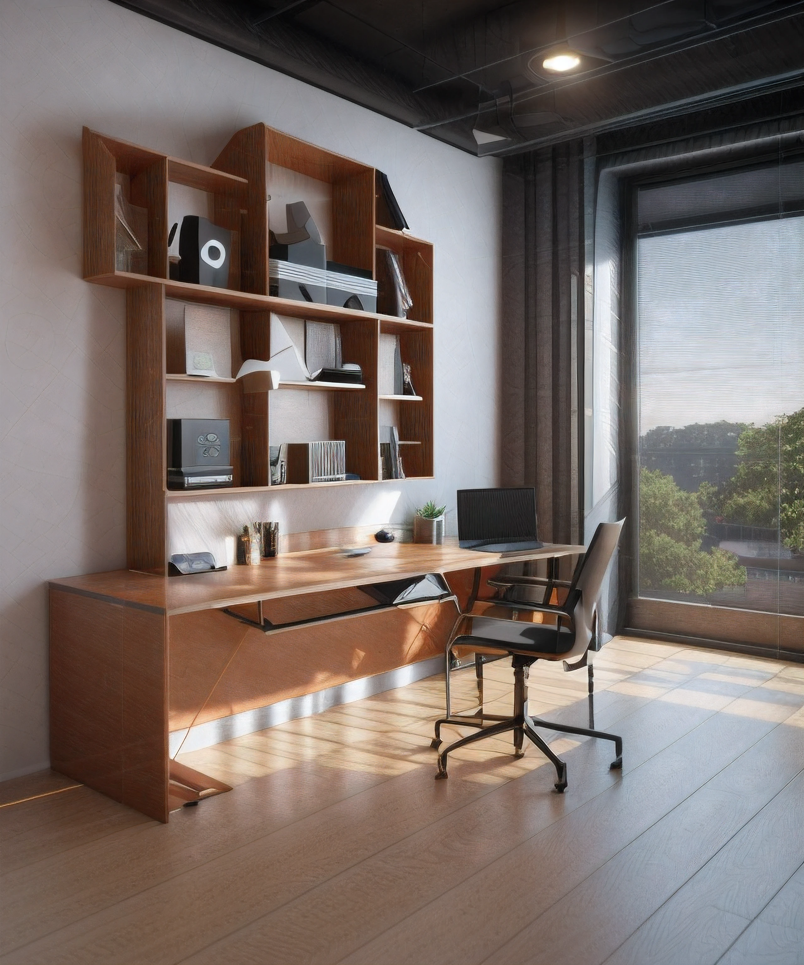 WORK DESK, 3D RENDER VRAY, CURRENT STYLE, WORK SPACE.