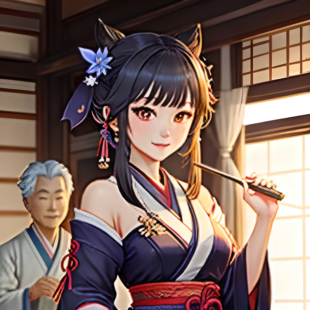 Kokomi from Genshin impact but she has parents