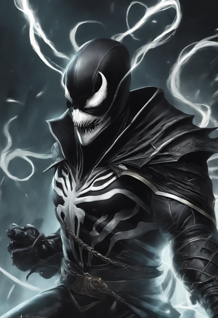 Venomized Assassin, assassin’s creed, Symbiote, tendrils, Beautiful comic art, high detail comic book art, style of raymond swanland, comic cover art, marvel art, high detailed official artwork, highly detailed exquisite fanart, author：Eddie Mendoza, Detailed digital anime art, Extremely detailed Artgerm