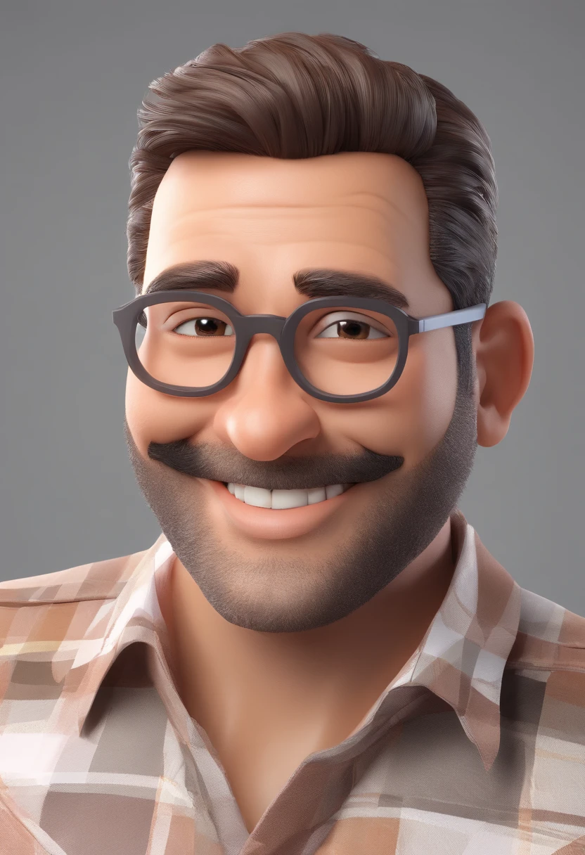 Smiling Man Illustration, sorriso insano, Homem de pele marrom com um sorriso gigante, happily smiling at the camera, sorriso atrevido, he's smiling, sorriso muito grande, Macho sorridente, foto de perfil headshot, rindo sorriso enorme, desenhando no estilo de Arte 3D, c4d, fundo de cor branco puro, estilo disney, estilo pixar render ilustracao Super Detalhe, 8k