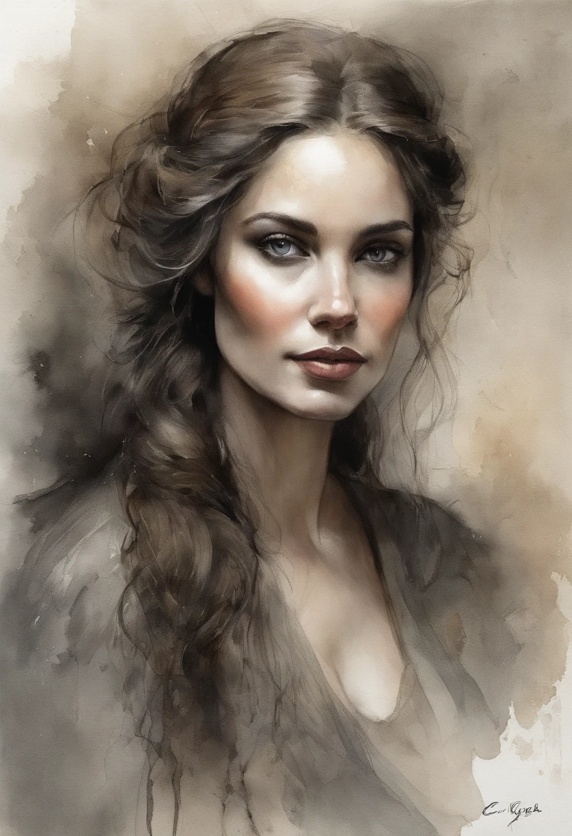 Detailed charcoal drawing in the style of Viktor Miller-Gausa, Tran Ross, Brian Froud, Tom Bagshaw do personagem Homemlobo da Universal Pictures, com Soft, Sombras intrincadas em seu rosto enrugado, Capturando a beleza desgastada de uma vida longa e gratificante