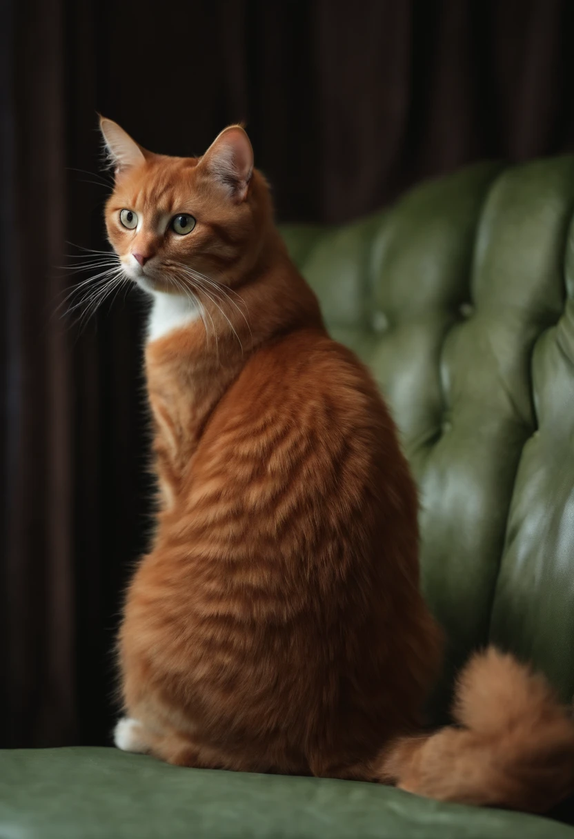 catss showing butt to camera, realistic