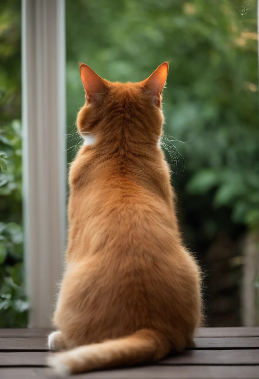 catss showing butt to camera, realistic