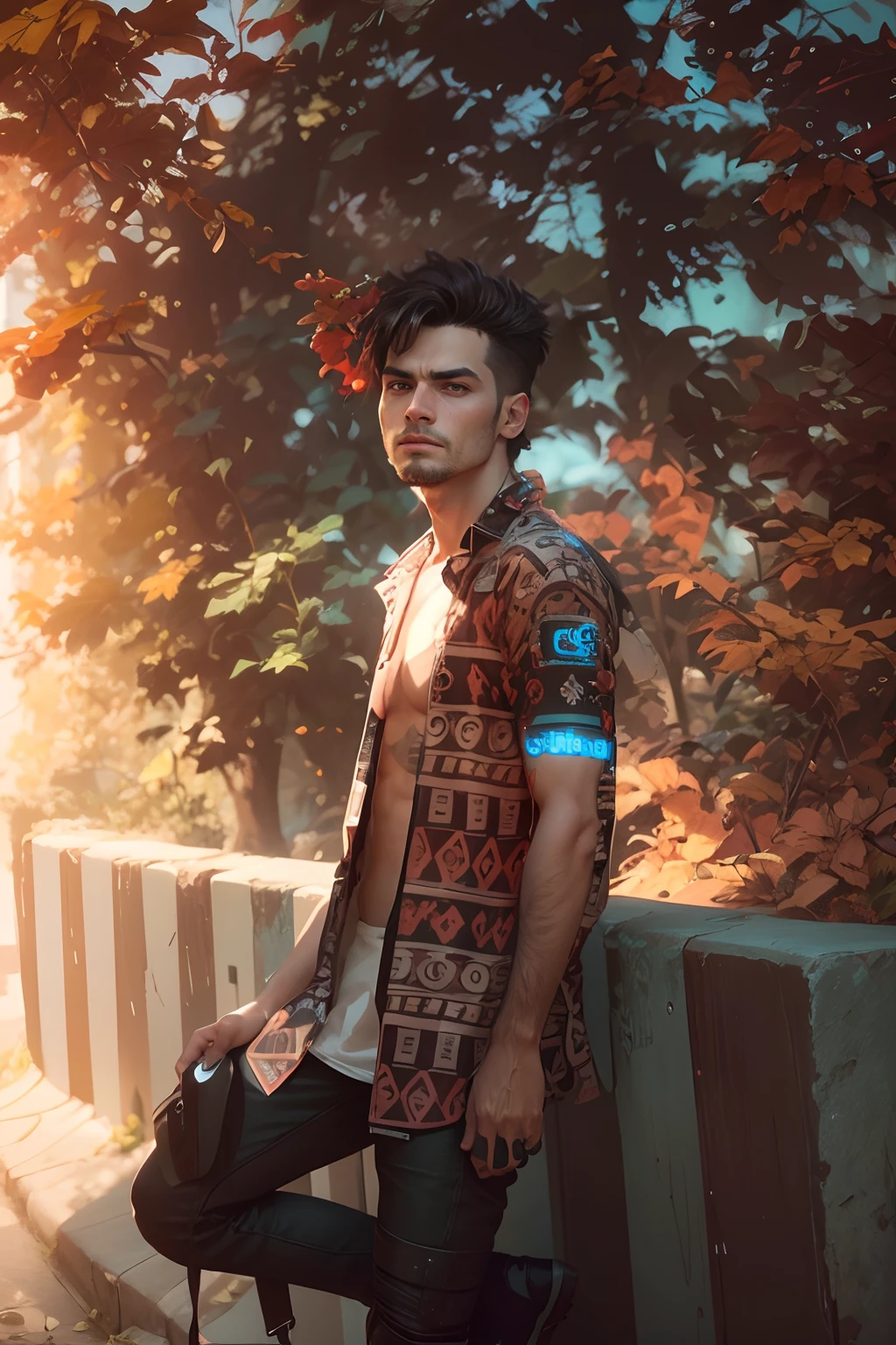 Cyberpunk good looking handsome boy and 8k ultra realistic . Realistic face HD quality