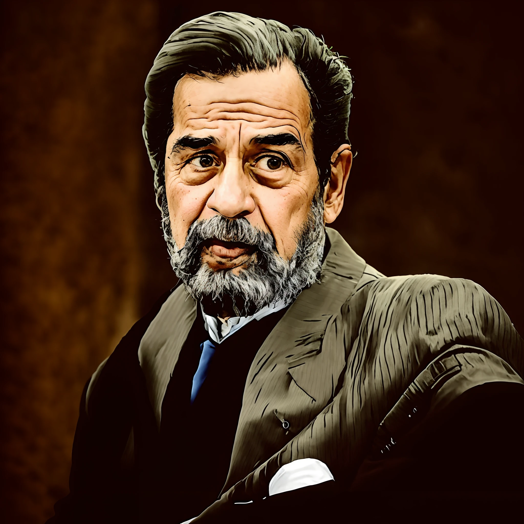 arafed man with a beard and mustache in a suit, handsome man, heraldo ortega, by Alejandro Obregón, sakuga mad gunplay, serious business, sayem reza, actor, hq, juan jose serrano, by Cristache Gheorghiu, mahmud barzanji, 2024, 2 0 2 4