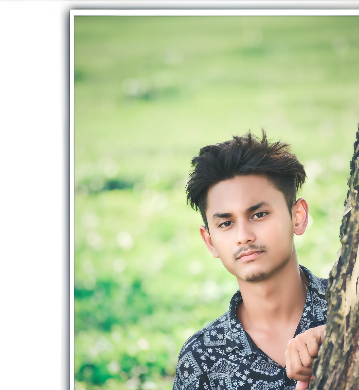 arafed man leaning against a tree in a field, portait photo profile picture, casual photography, photograpgy, photography portrait, vertical portrait, potrait, center frame portrait, profile photography, color photograph portrait 4k, protrait, full protrait, full body photgraph, 38mm photograhpy, portrait mode photo