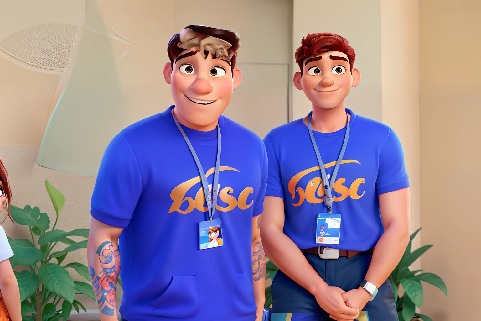 um homem moreno. mulher morena estilo disney pixar alta qualidade, melhor qualidade
