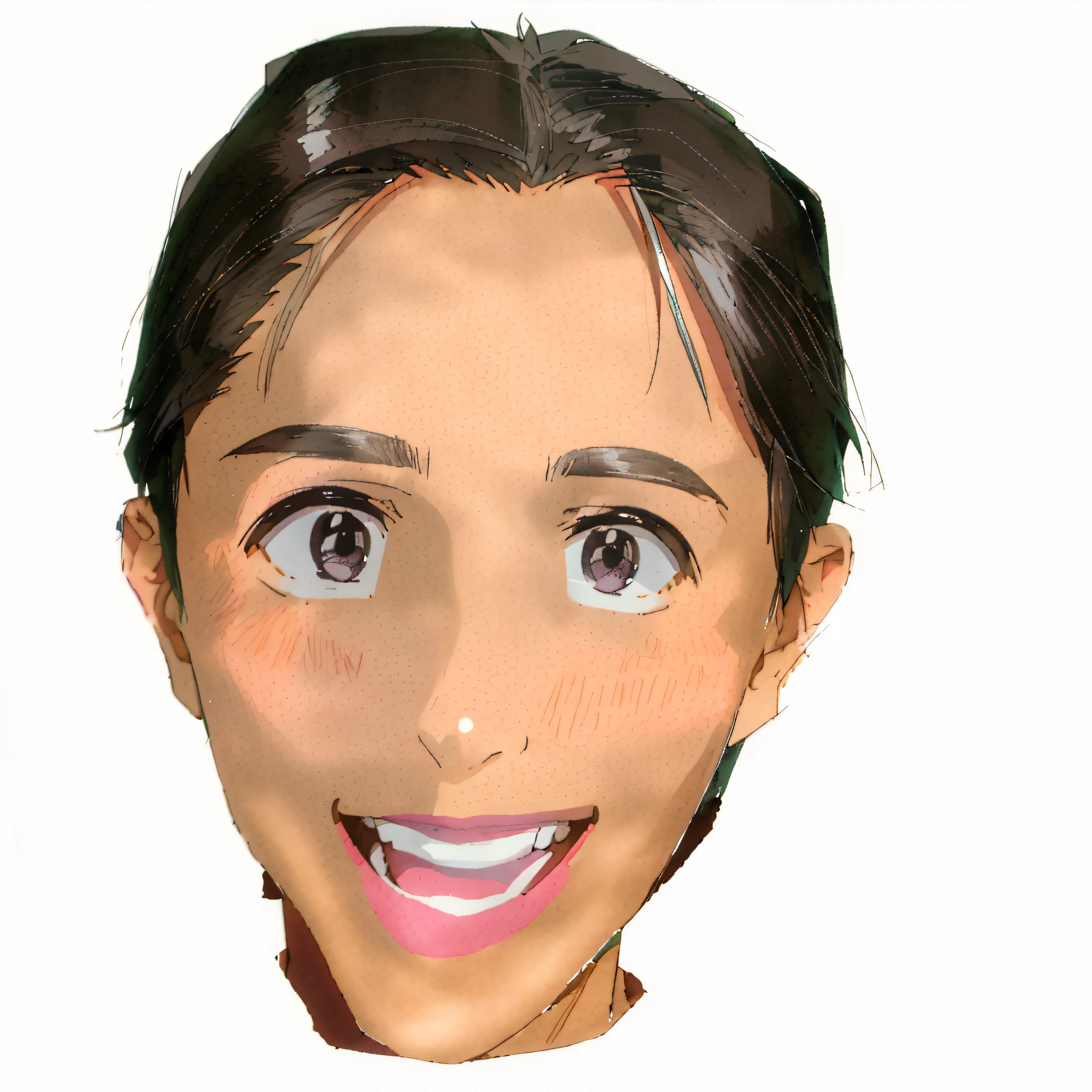 MALE KID with brown eyes AND SMILING. High quality and best QUALITY.