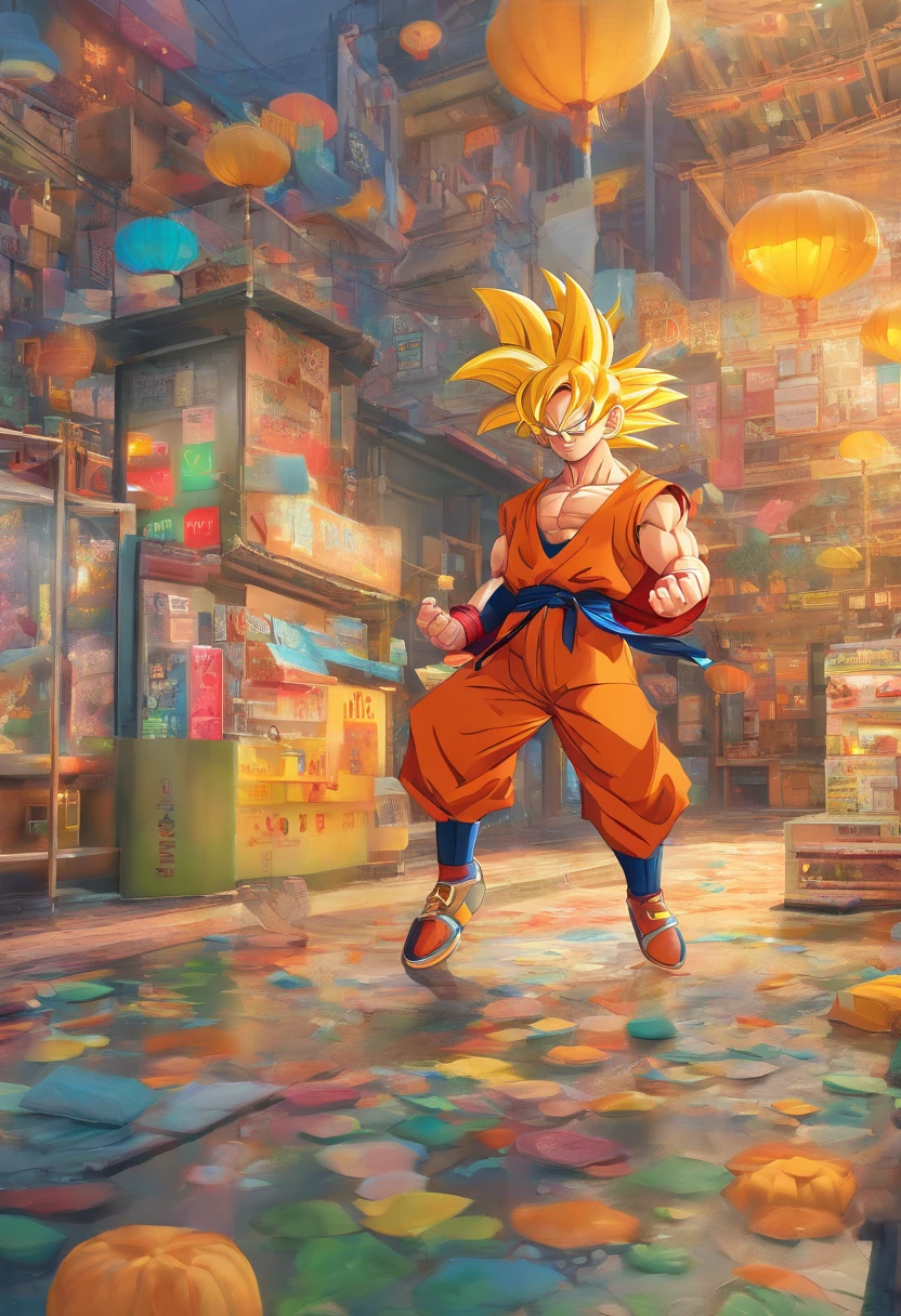 Adorable Full Body Portrait Goku Wearing Normal Clothes, "pele lisa, macia e fofa", fotografia fosca altamente intrincada e hiperdetalhada de Ismail Inceoglu, Sakiyama, James Gurney, Victo Ngai, Gregorio Catarino, M.W Kaluta e Hiroyuki-Mitsume Takahashi, Album cover art, poster art, long exposure, cel-shaded, uma obra-prima, ideia de panchovilla, Miki Asai Fotografia macro, close-up, hiperdetalhado, Trends at the Art Station, foco nítido, Studio photo, detalhes intricados, altamente detalhado, por greg rutkowski
