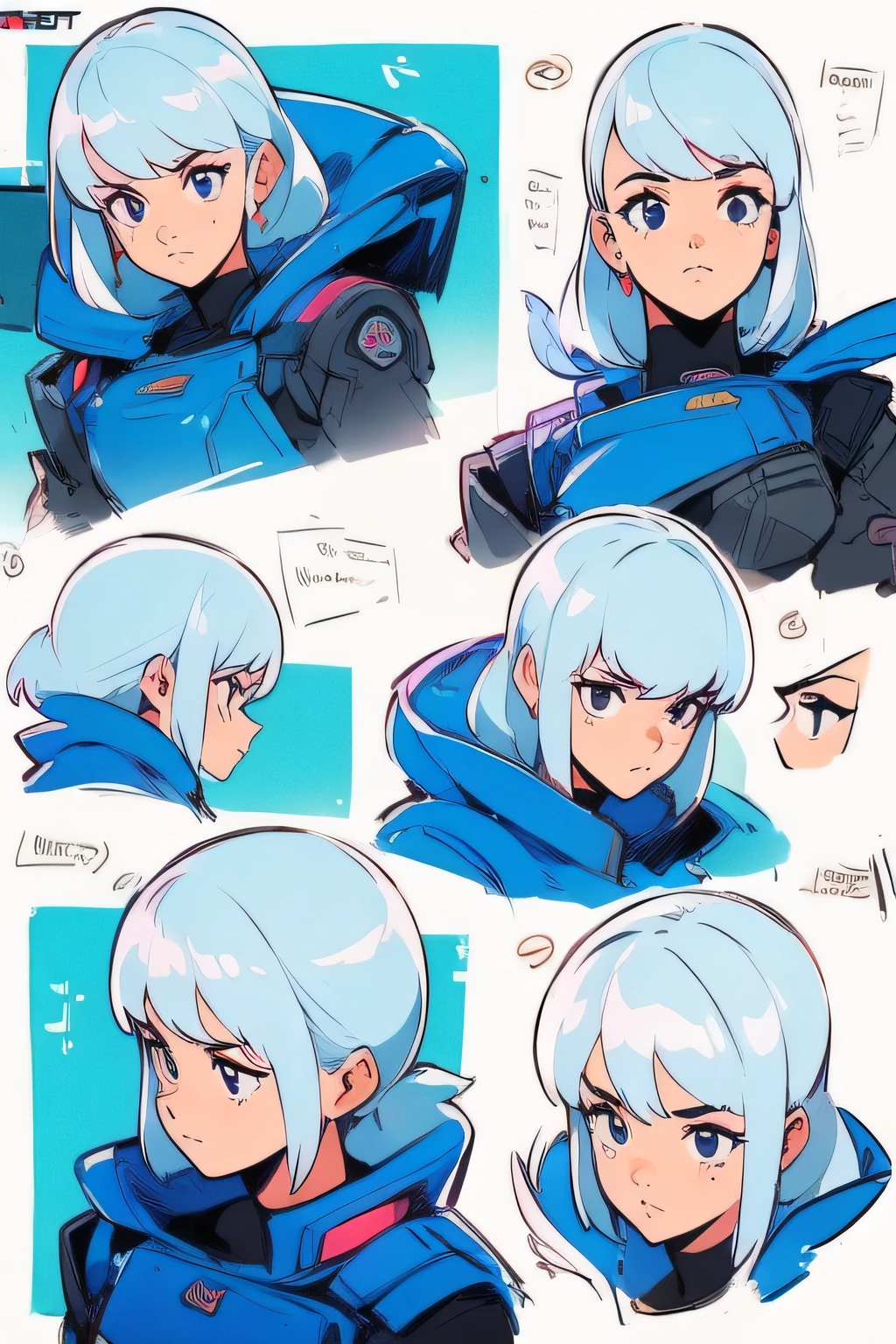(((masterpiece))), (((best quality))), ((ultra-detailed)), ((an extremely delicate and beautiful)), ((1girl)), solo, (character focus), absurdres, Top quality, ultra high resolution, (photorealistic: 1.4), jumpsuit, sci-fi spaceship interior background, circuit plate mail, medium breasts, realistic world, outdoors, light hair, armour, space, knight, character design, white hair, 1girl, Joy, anger and sorrow on all kinds of expressions,