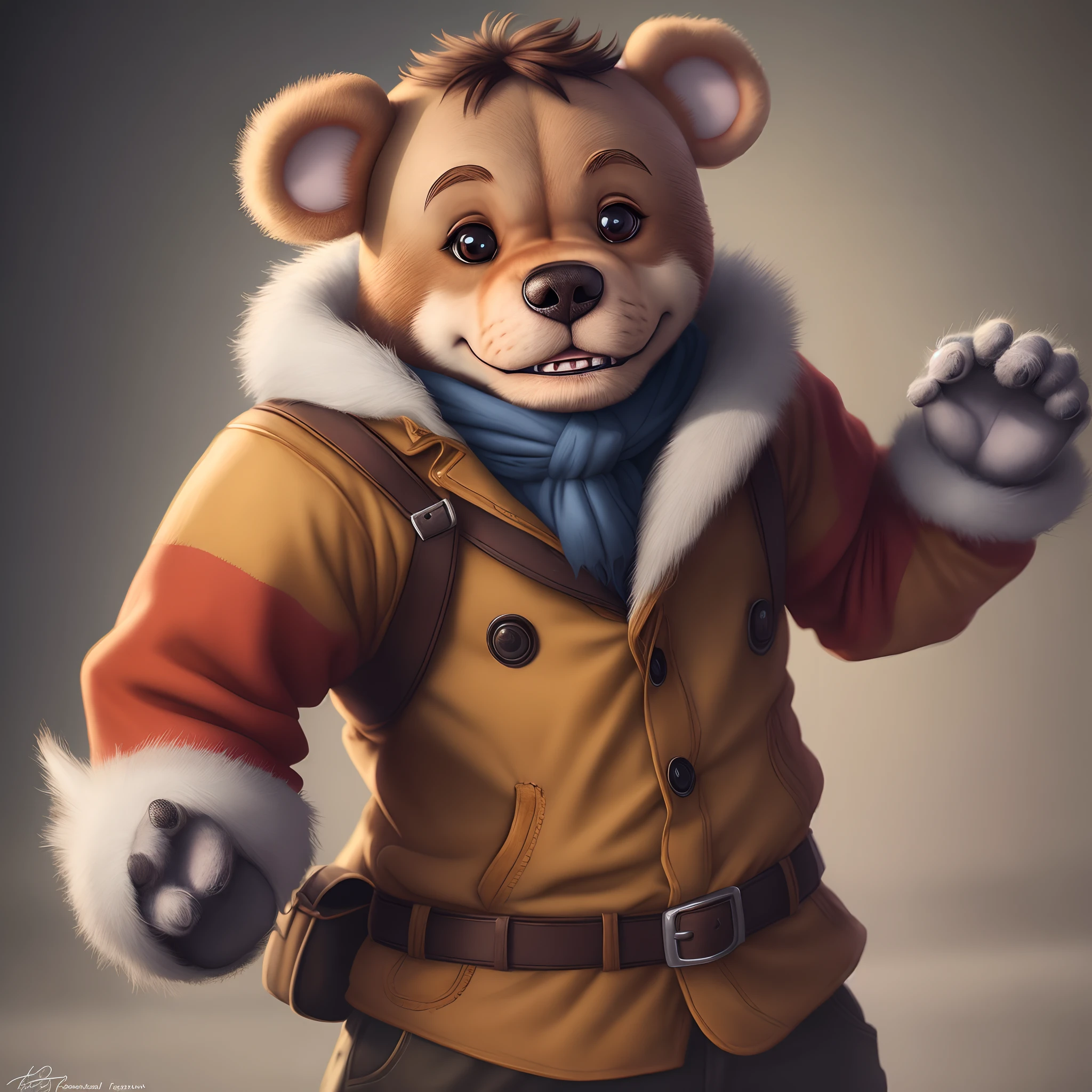 Freddy Fazbear adorable with realistic fur