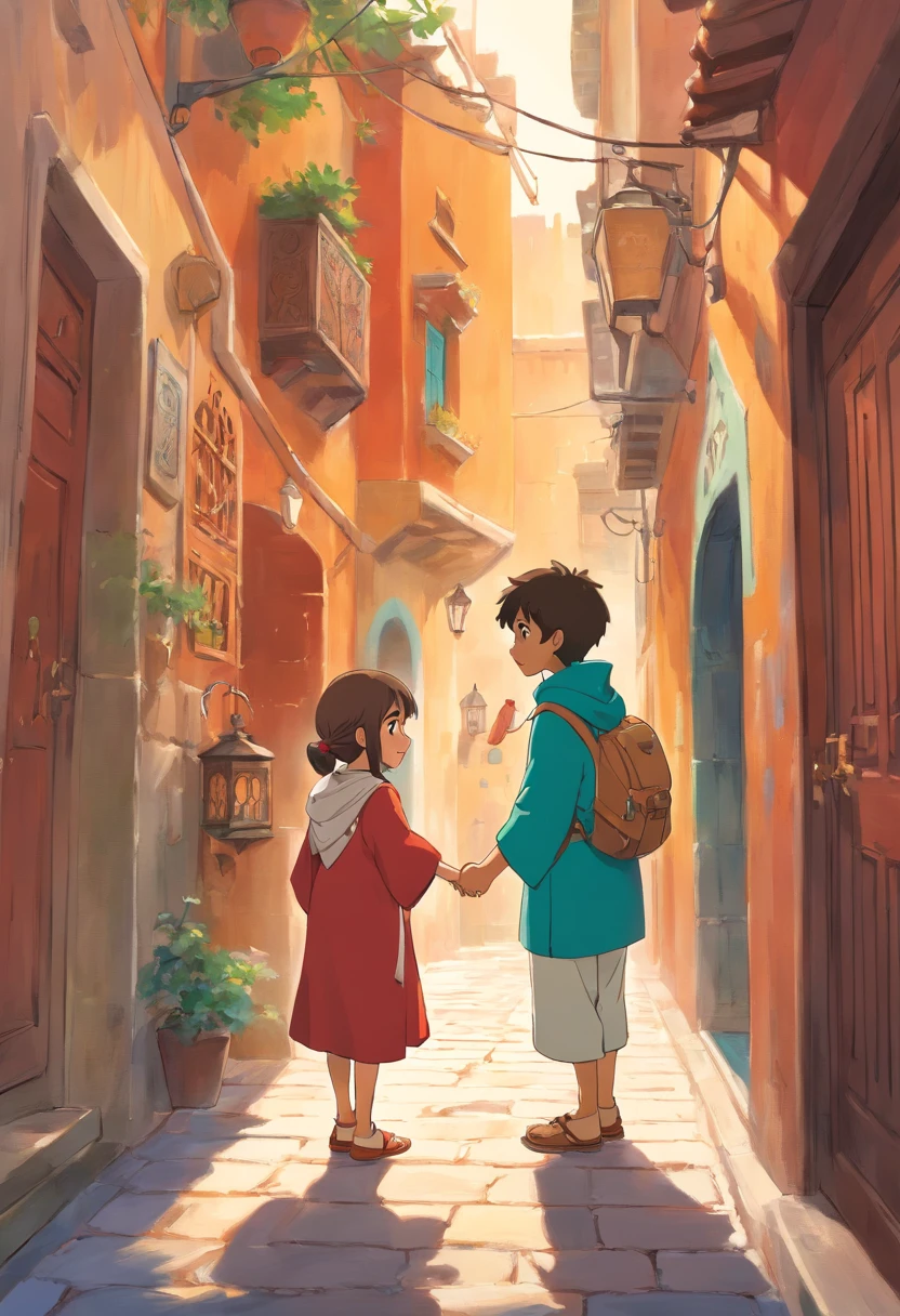 A moroccan Kid and an Algerian Girl meeting each other in a Quebec City School