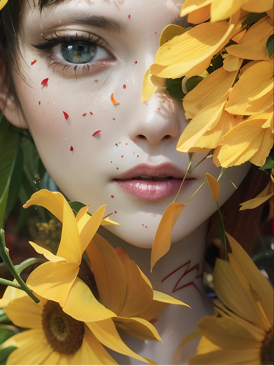 (Best quality, 8k, 32k, Masterpiece, UHD:1.2), Photo of Pretty Japanese woman, medium size breasts, bob hairstyle, sexy girl, garden, flowers, dramatic lighting