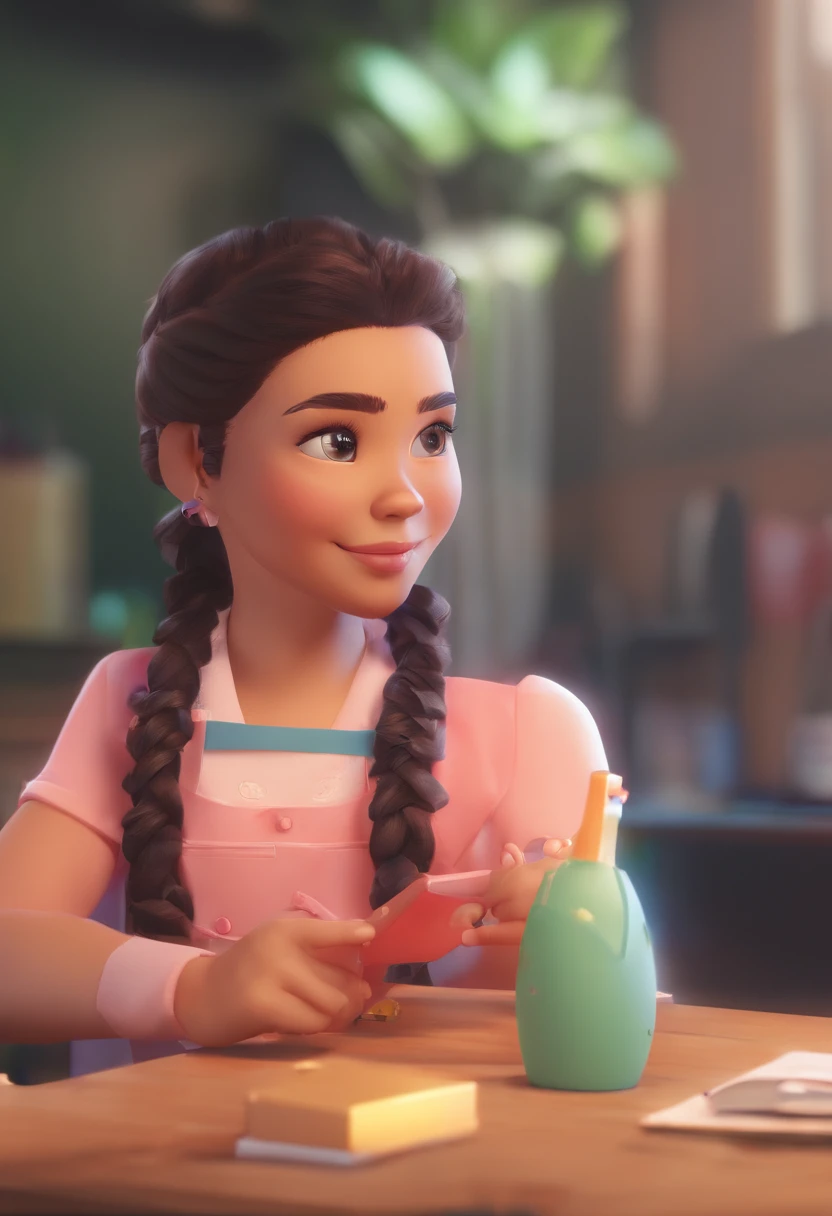 best quality, master part, fotorrealista, extremamente detalhado CG unidade 8k papel de parede, Chibi,1girl, Elsa,sozinho, cheio_corpo, sorrir, Olhando_em_visualizador, ao ar livre,