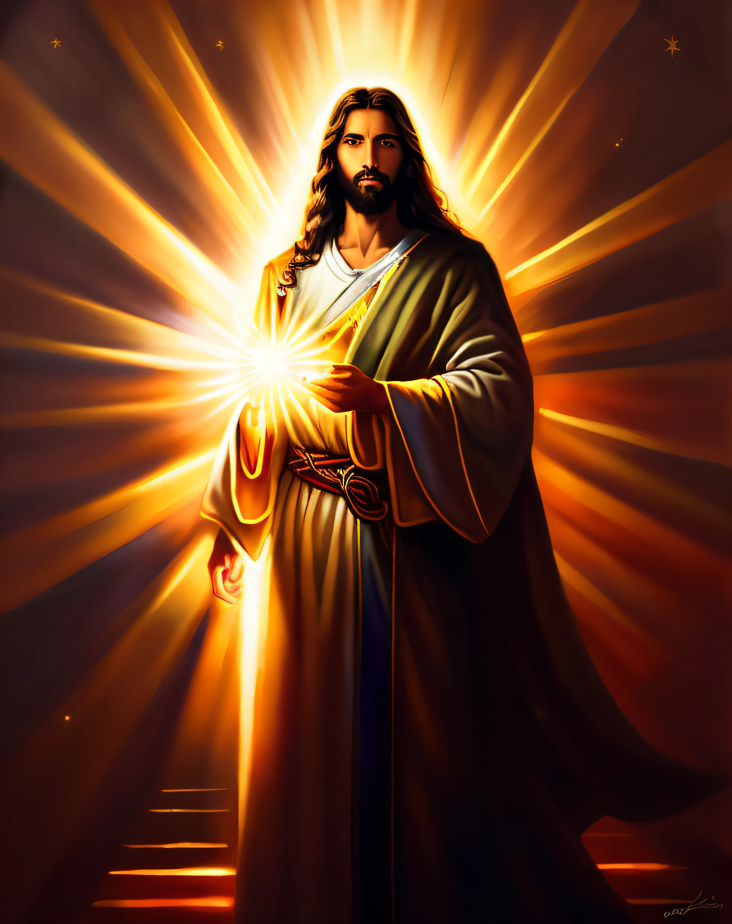 Jesus holding a bright light in his hands, Raios de Luz Sagrada Sagrada, raios de deus brilhantes, Jesus Cristo, aura sagrada brilhante, Jesus Cristo Indo Super Saiyajin, Luz de Deus, deus raios solares, Jesus, Luz Divina, Raios Sagrados de Luz Espiritual, Obra-prima da luz brilhante, O Senhor e Salvador, deus luz, luz espiritual, luz santa, Tron legado Jesus Cristo