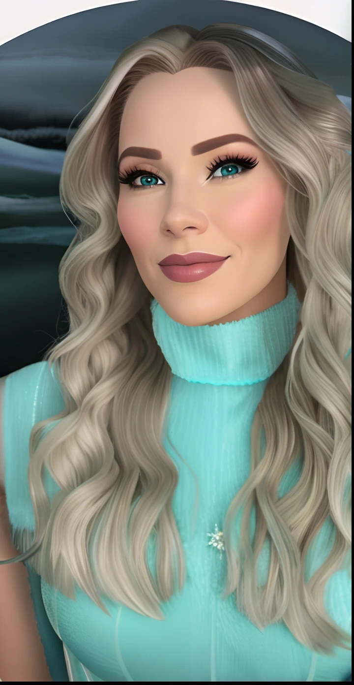 um close up de um personagem de desenho animado da Disney pixar com cabelo comprido e uma camisa azul, Retrato de Elsa de Arendelle, Elsa, filme klaus congelado, Retrato de Elsa de Frozen, Elsa bonita, Personagem de close up, closeup retrato de personagem, Personagem close up, sorrindo como uma rainha de fadas, Loira - Princesa Cabelos, Elsa, Frozen, um alambique de um feliz, close-up do personagem