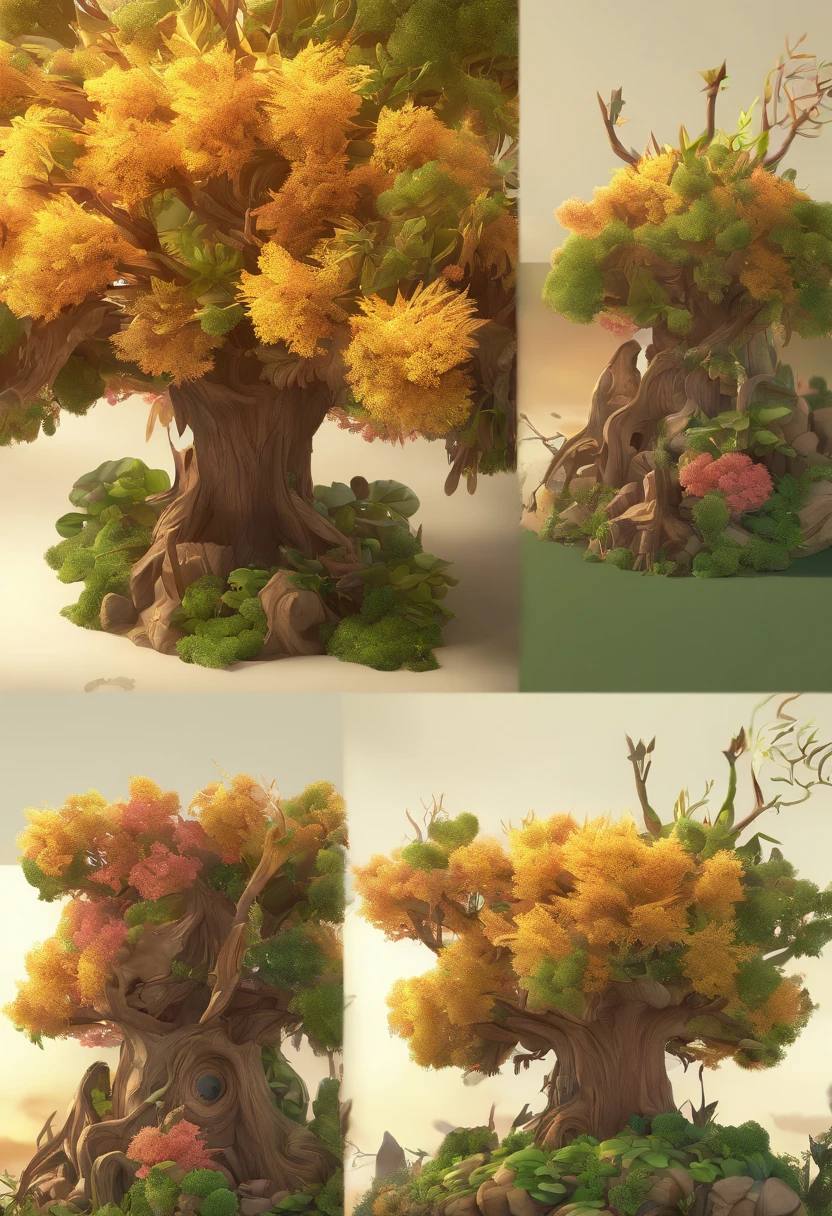1 Dryad，Cartoon tree close-up，There is a face on it, treant, but rather a, ent treant dryad, the trees are angry, Evil Tree Elves, Groot, character art of maple story, oak tree ent, plant monster, tree druid, of the tree, treebeard, entity, Jane wood art style, plant monster, Mobile game art(Masterpiece, Best quality, Ultra-detailed, Best Illustration:1.4),(See-through:15）(refractions,Reflection:1.2) ,