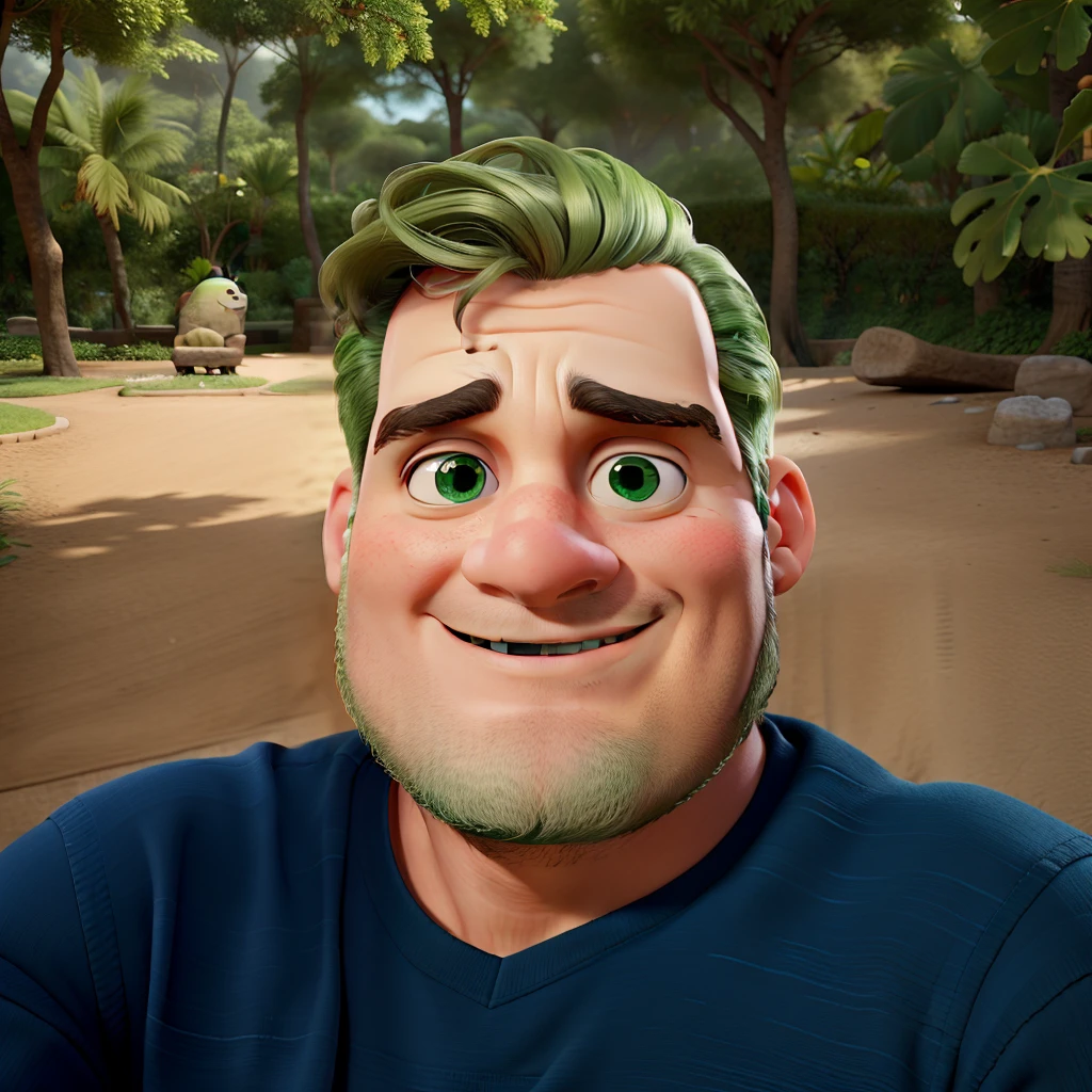 tmasterpiece，a melhor qualidade，Um homem com olhos verdes, estilo disney