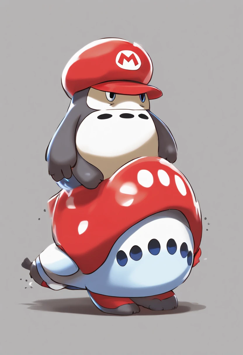 (TOTORO), Conception des personnages, Nintendo Super Mario, (yeux bleus, Chapeau, costume rouge, bretelles bleues, Gants blancs, )Style de boîte aveugle super mignon, Chibi, corps entier, expressions et actions exagérées, arrière-plan propre, Reflets irisés brillants, éclairage de studio, éclairage atmosphérique, avec une texture exquise, détail élevé, résolution élevée, C4D, 3d, Mixeur, 8k, meilleur qualité, ultra haute définition