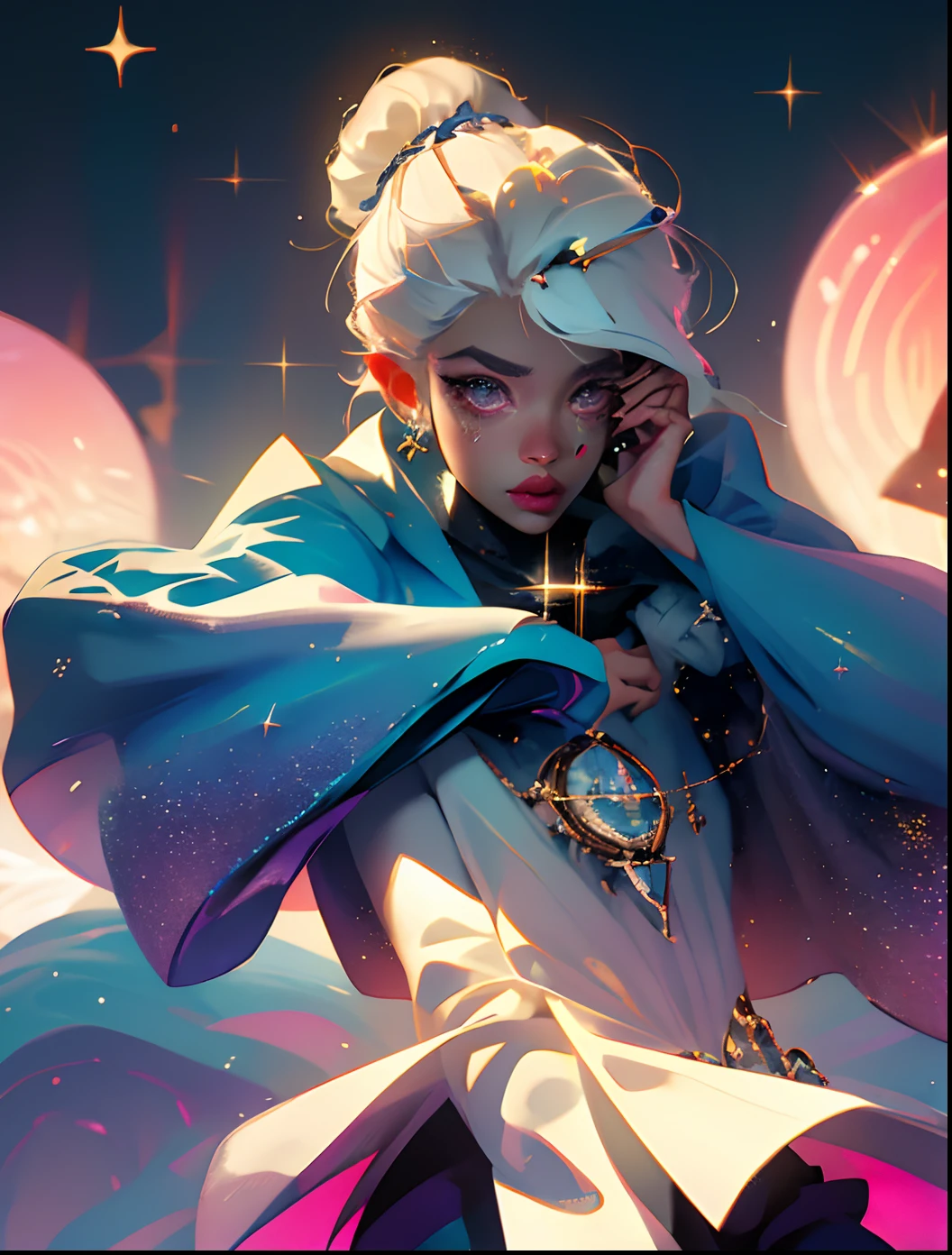 Boy whos sparkle eye with stylish hair handsome