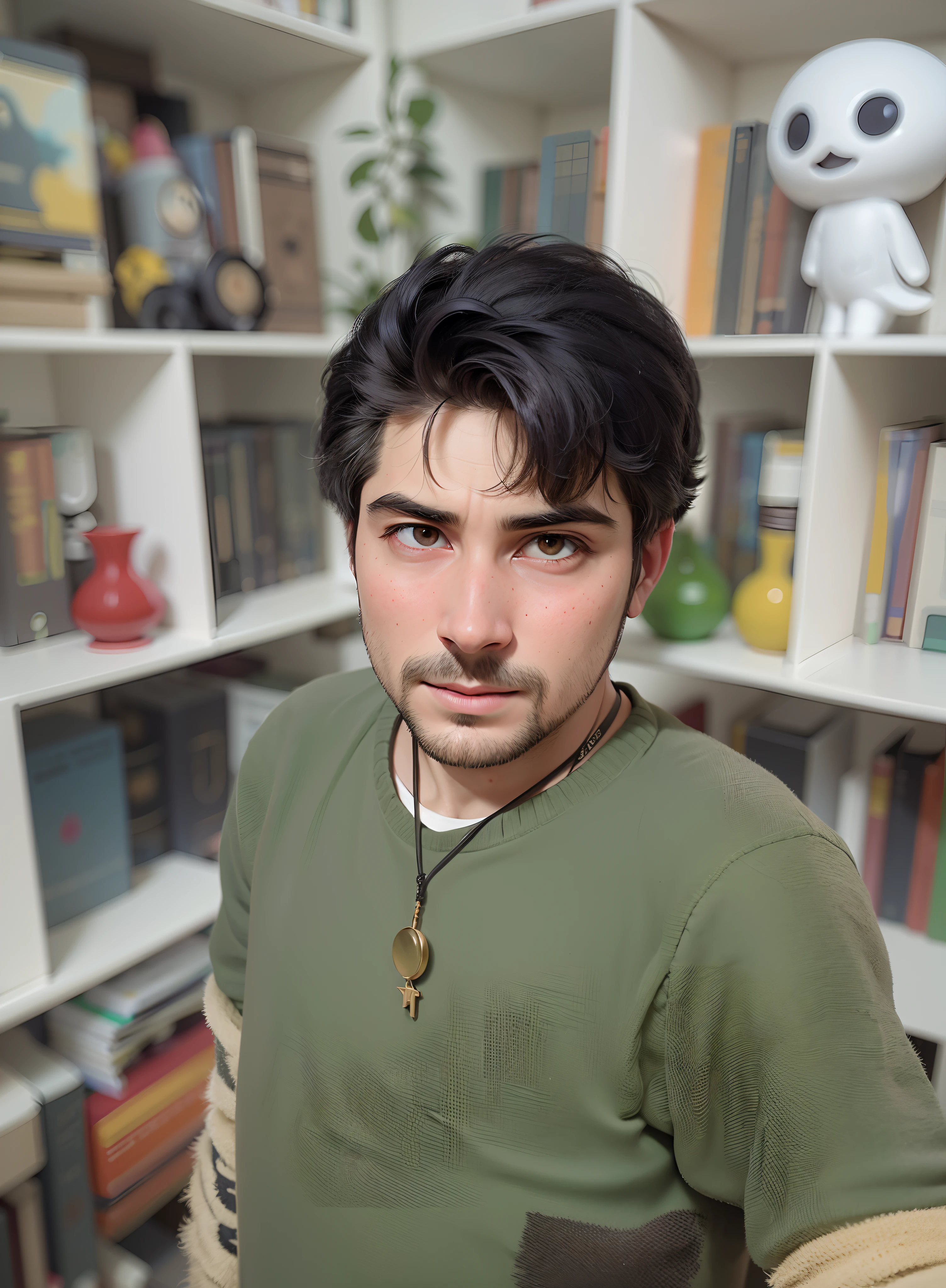 There's a man standing in front of a bookshelf with books on, Aykut Aydogdu, Sayem Reza, Khyzyl Saleem, Josana Gonzales, Aykut Aydogdu Zener, Emad Mostaque, Nekro Petros Afshar, foto de perfil 1024px, autor, Alejandro, foto de perfil headshot