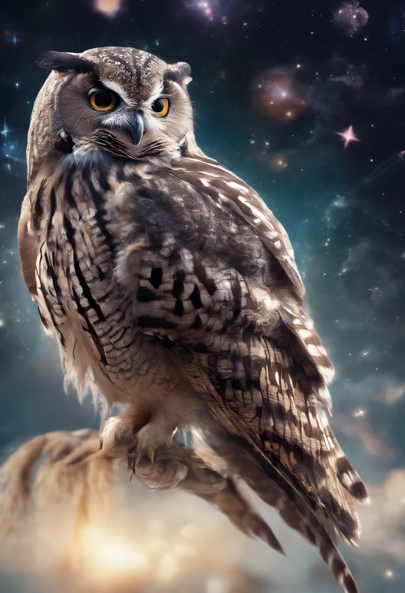 The owl caught a mouse,Fly over the water,inverted image,Sharp focus,Bokeh,depth of fields,Works of masters,super-fine,Hyper-realistic,8K,Best picture quality,Detailed description,电影灯光,cinematic perspective