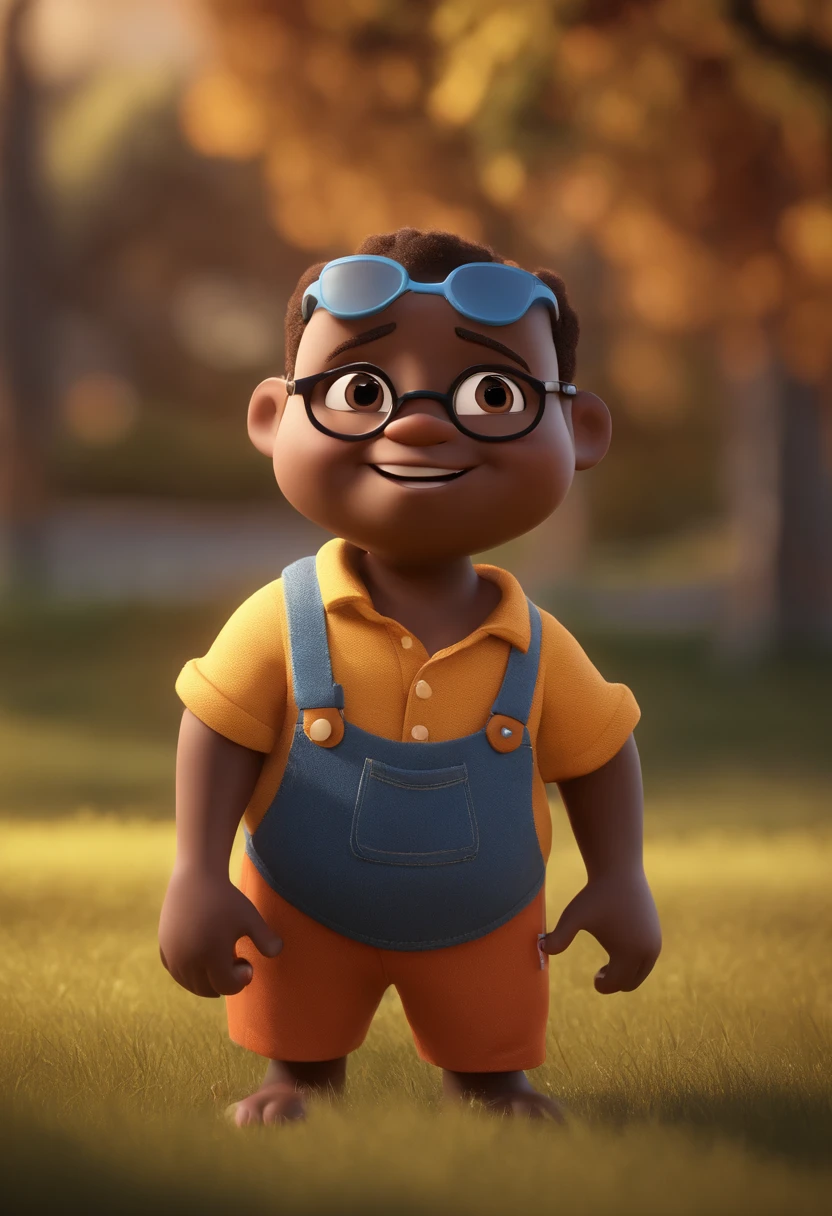 personagem dos desenhos animados, um homem negro e sorridente. animation character, Caractere estilizado, animation style rendering, 3D estilizado, Arnold Maya render, 3 d render stylized, toon render keyshot, Personagem 3D, Personagem 3D, 3d rendering stylized, 3 d character render, personagem de desenho animado, Personagem de close up, Pose de personagem, (Estilo Pixar) (master part:1.2) (Bokeh) (best quality) (pele detalhada) (textura detalhada) (8k) (argila) (Cinematic lighting) (foco nítido