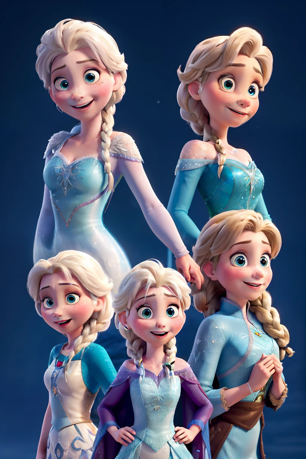 Um cartaz do filme frozen 3 da disney com a frozen com os novos poderes e a ana governando ariendel