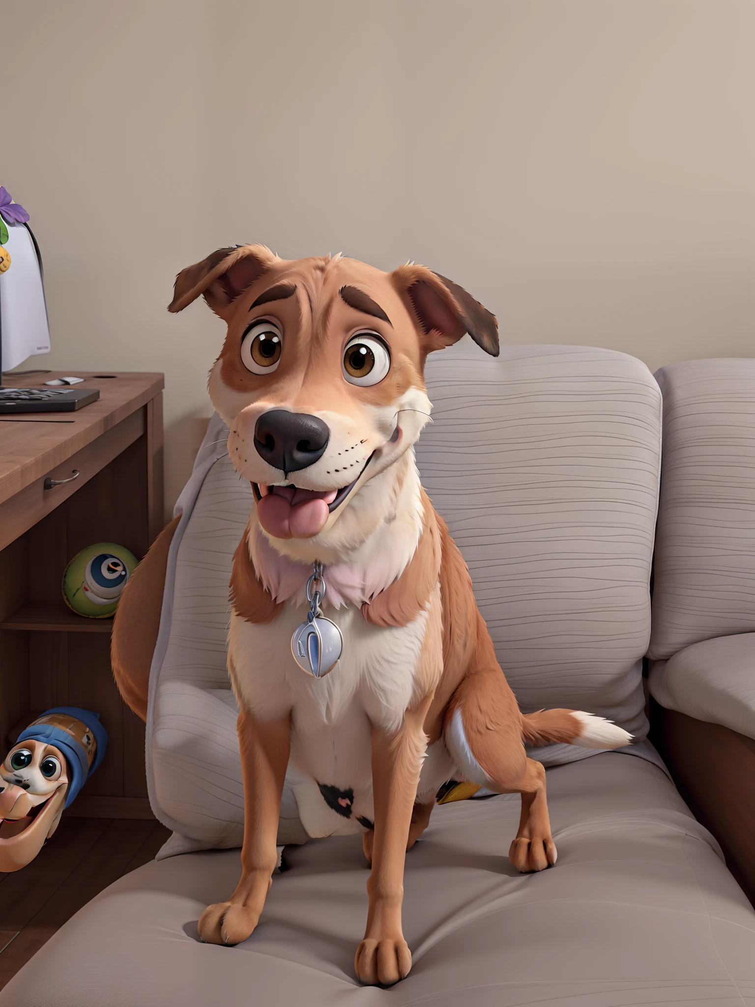 Cachorra Disney estilo Pixar em alta qualidade