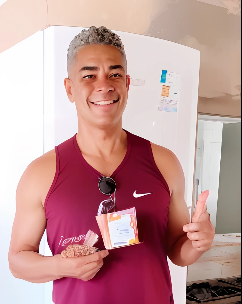 homem sorridente em uma camisa vermelha segurando uma caixa de comida, Directed by: Alexander Fedosav, Directed by: Emerson Silva, inspirado em Francis Souza, Ronaldo Nazario Fenomeno, ele tem cerca de 6 0 anos de idade, ele tem cerca de 60 anos, Directed by: CeFerí Olivé, edu souza, Directed by: Samuel Silva, joe alves, Ronaldo Nazario, Ronaldo brasileiro