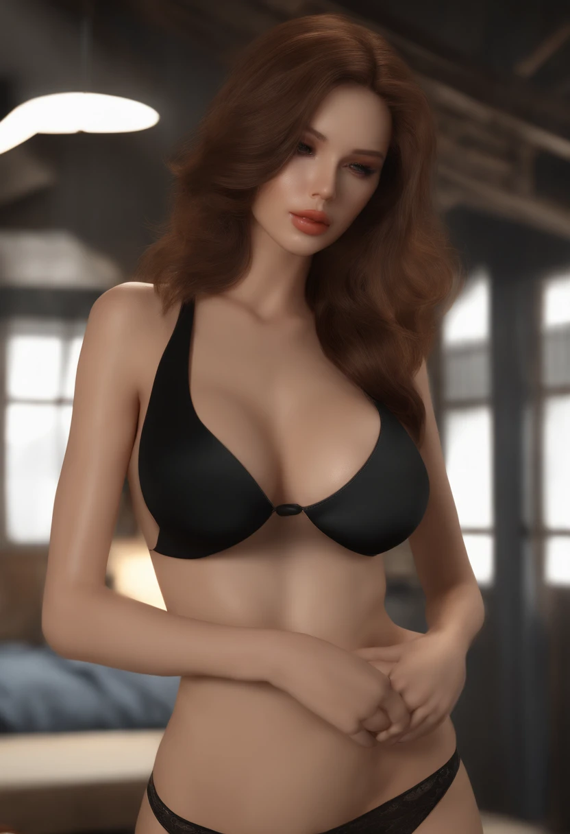 vue de face, Best quality, 超High Resolution, (Realstic、photoreallistic:1.4), 1fille dans, pull color（corps）、、de face、avec , (cheveux brun clair:1.2), , in porn house, Grand Angle、Un sexy、Transistor Glamour、Goddess of Mexico、wavy hair、 peau mate, gros seins, mains parfaites, sucking a big dick, suck dick, dick in mouth, nsfw content