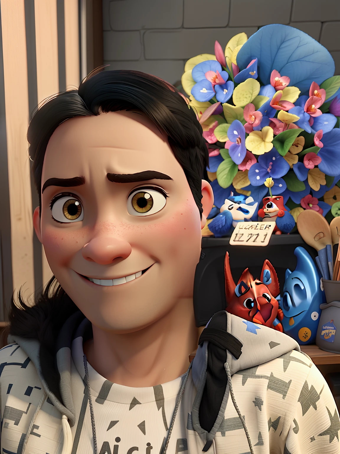 Usar a imagem no estilo de filme da pixar