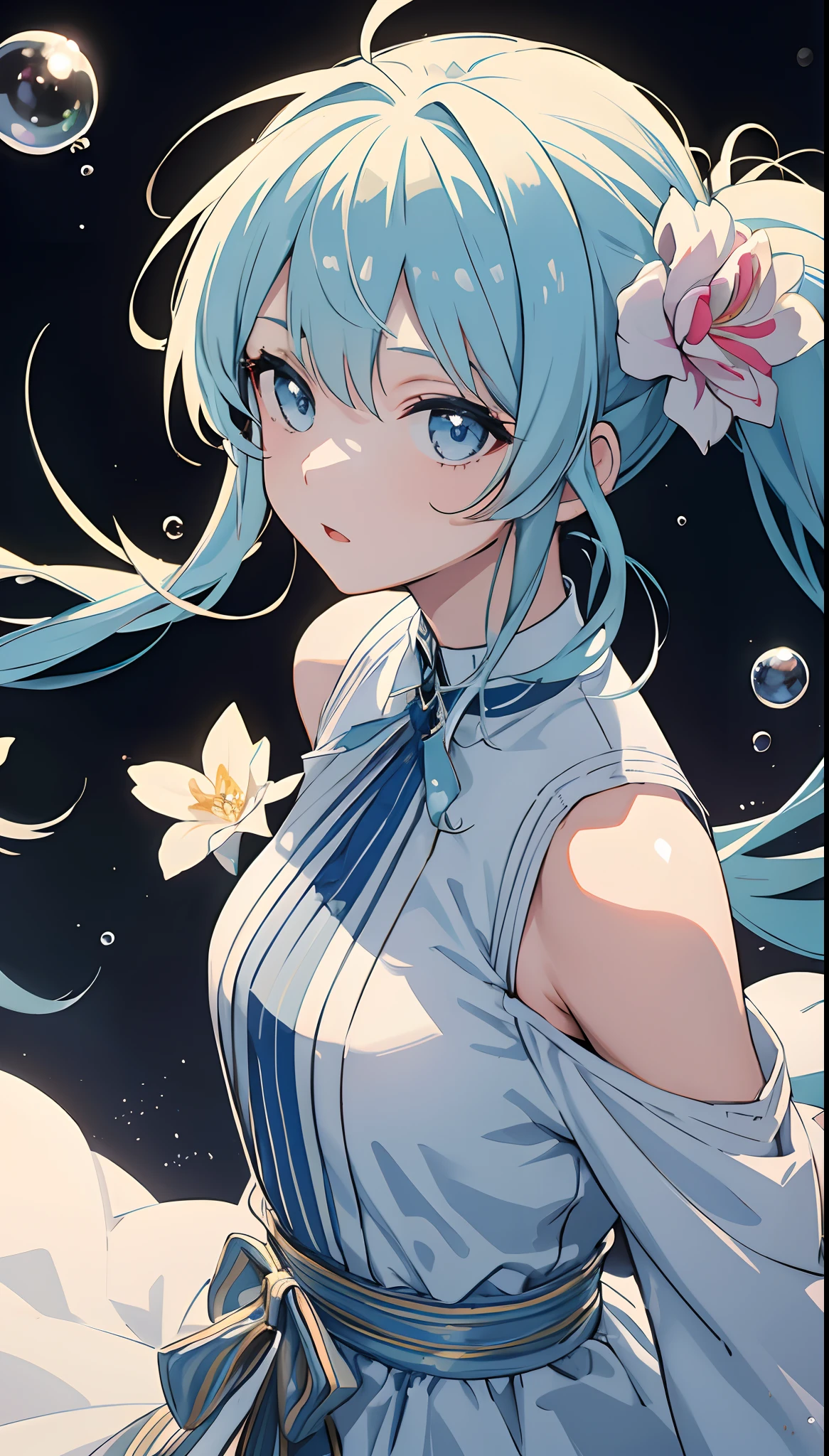 (masterpiece、Highest quality、Highest quality、Official Art、美しくてbeautiful:1.2)、(One personの少女:1.3)hatsune miku、Twin tails、Big Breasts、Green Hair、Snow Scene、Snow Powder、Smiling face close-up、Glossy Lips、Shining Eyes、Snow Girl、Snow Costume、Cosplay、(Genuine、High resolution)、(One personの)、Snow Girl、Close-up eyes、Japanese Girls、(Highest quality)、(Tabletop)、(One personの)、One person、beautiful、Perfect Face、dream-like、Very detailed airbrush art((Surreal))、Volumetric lighting、(Highest quality)、Very detailed、(Structure of movement:1.4)、Extremely intricate and colorful details、(Bright lighting)、Moving configuration、Ray Tracing、The mirror reflects light、Shallow depth of field、Very detailed、Exposure Blending、ham、Her eyes shine deep pink、Snow falling in the background、Snowy mountains are shining
