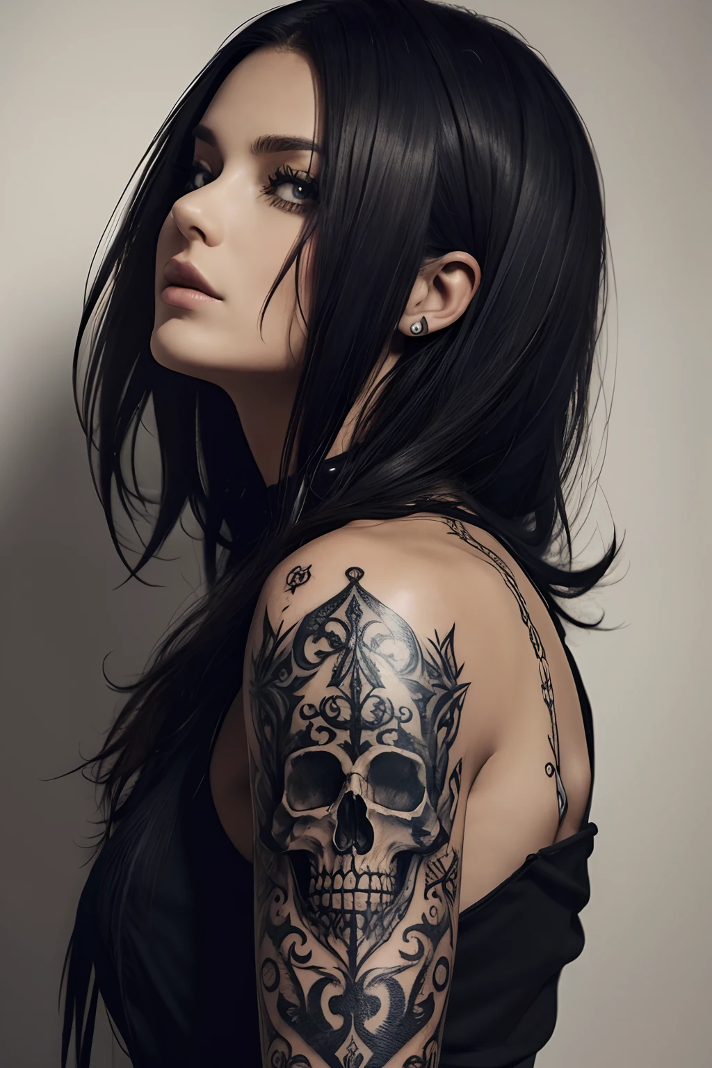 les reliques de la mort en style tatouage