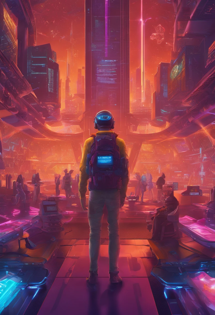 In a sci-fi classroom, a mathematician is present, surrounded by advanced technology. The mathematician concentrates intensely, his eyes full of brilliance. The classroom is filled with holographic equations and complex formulas, displaying on floating screens. The walls are adorned with intricate mathematical patterns, depicting the beauty and elegance of numbers.
The mathematician's face is serious yet filled with a sense of wonder. His lips are thin, conveying determination and an unwavering focus. His expressions reflect his deep understanding and passion for the subject.
The classroom itself has a futuristic aesthetic, with sleek, metallic surfaces and a palette of cool, neon colors. The lighting is crisp and bright, highlighting the mathematical elements in the room. The hues of blue and purple dominate the scene, creating a mysterious and immersive atmosphere.
In the background, other students can be seen, also engaged in various scientific activities. Some are experimenting with robotics, others are analyzing complex data sets, and a few are even delving into theoretical physics. The classroom buzzes with intellectual energy and enthusiasm.
The quality of the artwork should be of the highest standard, capturing every minute detail and enhancing the intricate patterns on the mathematician's face. The image should be ultra-detailed, with sharp focus and realistic rendering. The colors should be vivid and captivating, creating a visually striking composition.
Overall, the prompt should evoke a sense of inspiration, combining the beauty of mathematics with the awe-inspiring world of science fiction. The mathematician's presence represents human potential, curiosity, and the quest for knowledge in a futuristic setting.
Remember to format the prompt in the desired style: (best quality, 4k, 8k, highres, masterpiece:1.2), ultra-detailed, (realistic, photorealistic, photo-realistic:1.37), sci-fi, portraits, vivid colors, futuristic lighting