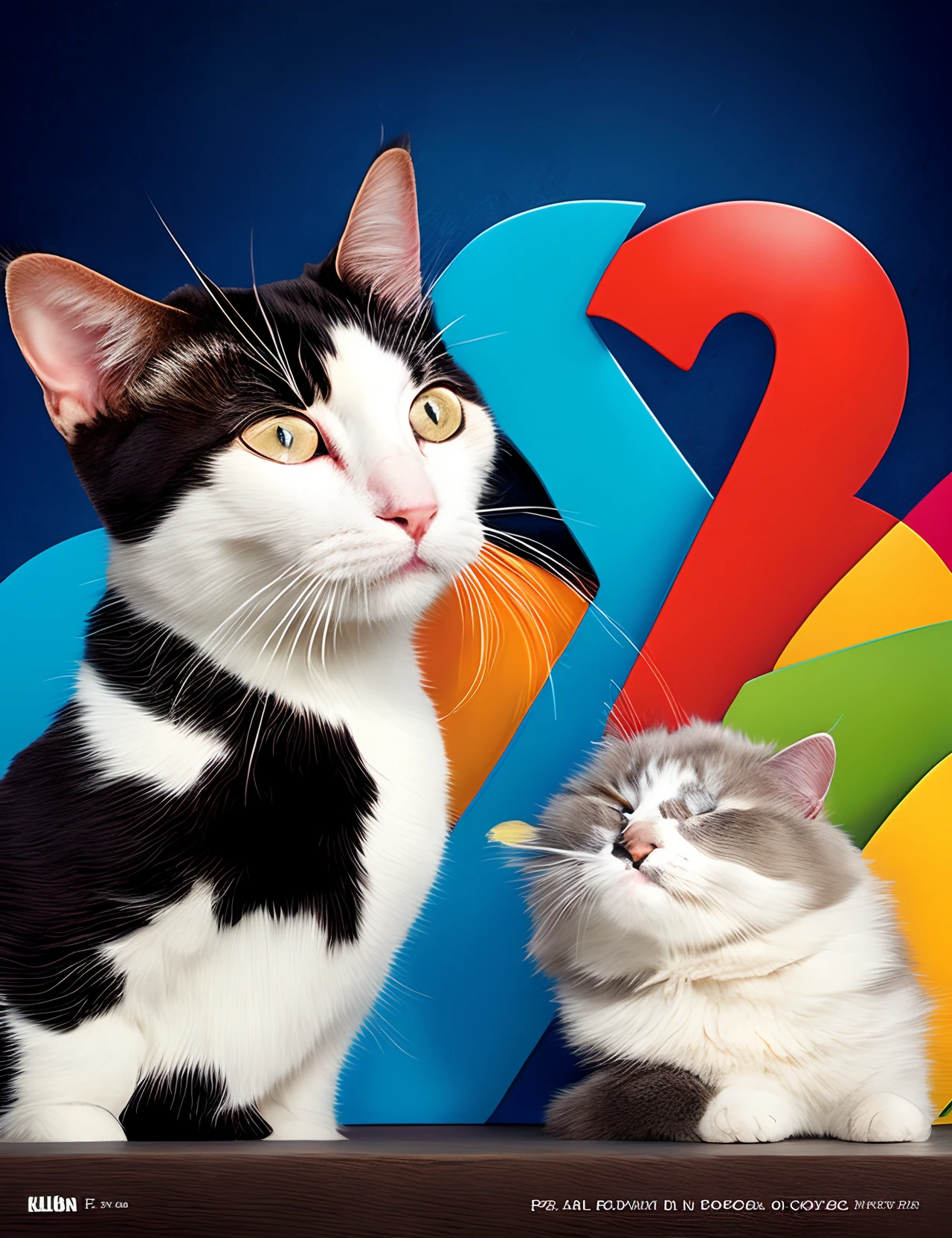 Disney Pixar movie poster with the title "Kiki" with a black and white tuxedo cat that has a tip of one ear missing and is sleeping.