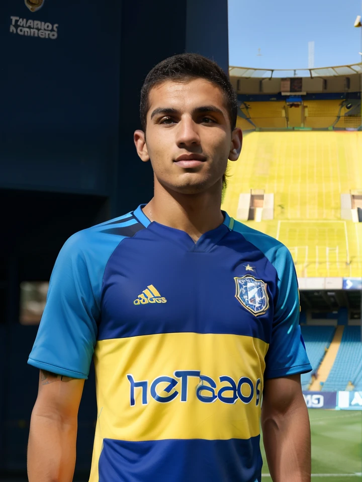 arafed soccer player in a blue and yellow uniform standing in a stadium, diego fernandez, borja, nekro borja, manuel sanjulianblue, pablo perdomo, mateo dineen, mateus 9 5, real ungine, caio santos, muy definido, esteban maroto, daniel mirante, carmelo blandino, pedro correa