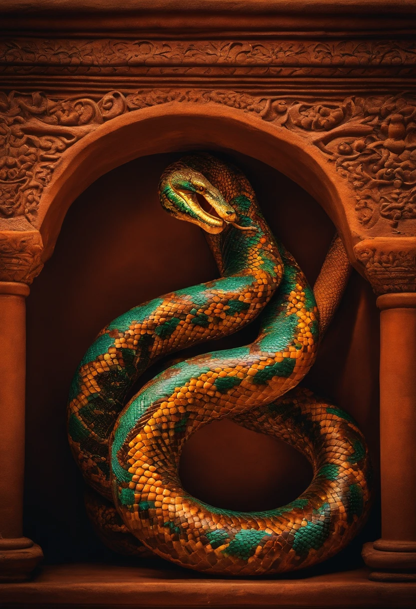formigueiro medieval, fosso, fire, serpente