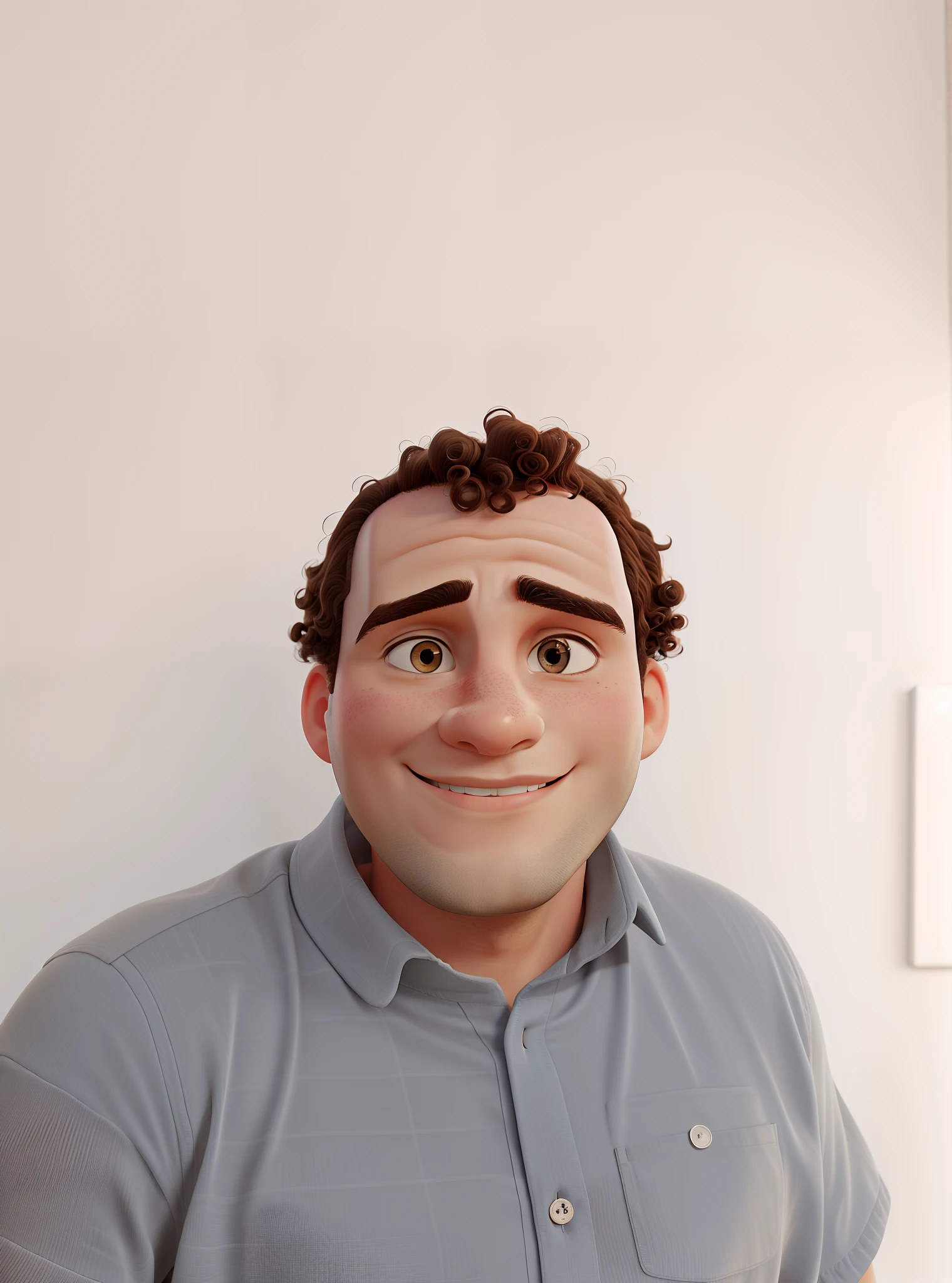 Curly hair man