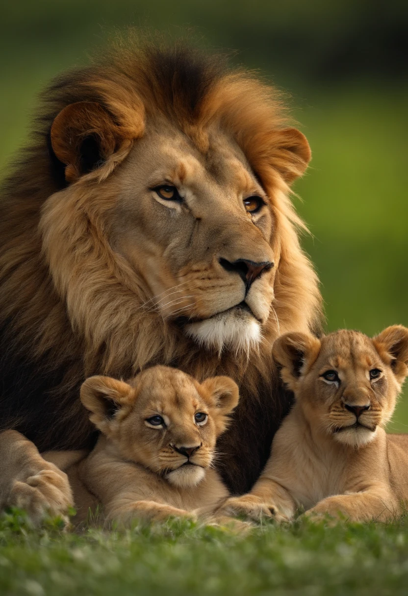 there are a lot of lions that are together, lions, family portrait, proud look, trend,, simba, mane, lion, family photo, lioness, wild animals, on black background, black background, fundonescuro, cave, stone cave, photo of a beautiful, majesty, cub, by Linda Sutton, by Micha Klein, by Scott M. Fischer, by László Balogh